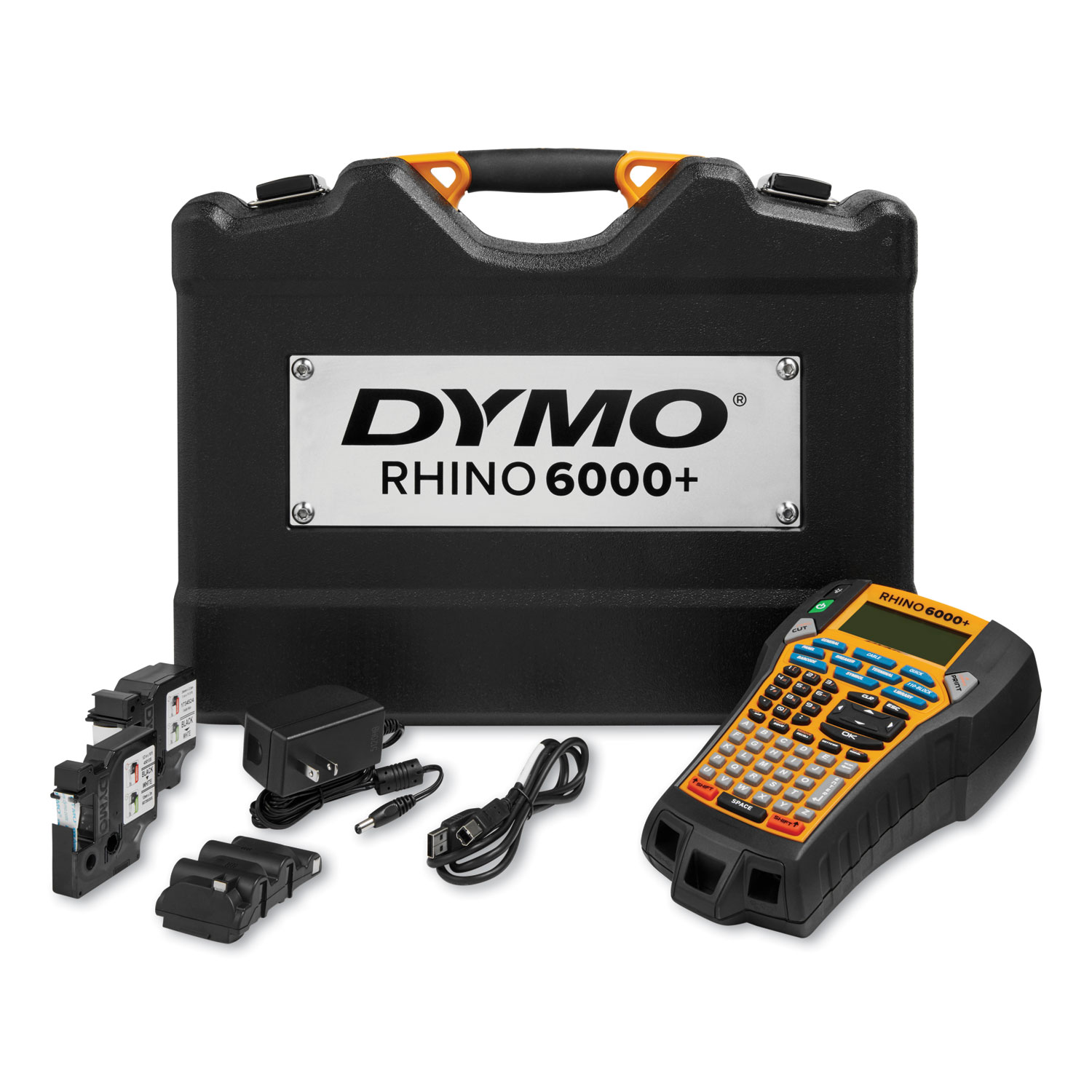 Rhino 6000+ Industrial Label Maker with Carry Case, 0.4″/s Print Speed, 5.4 x 2.5 x 9.7