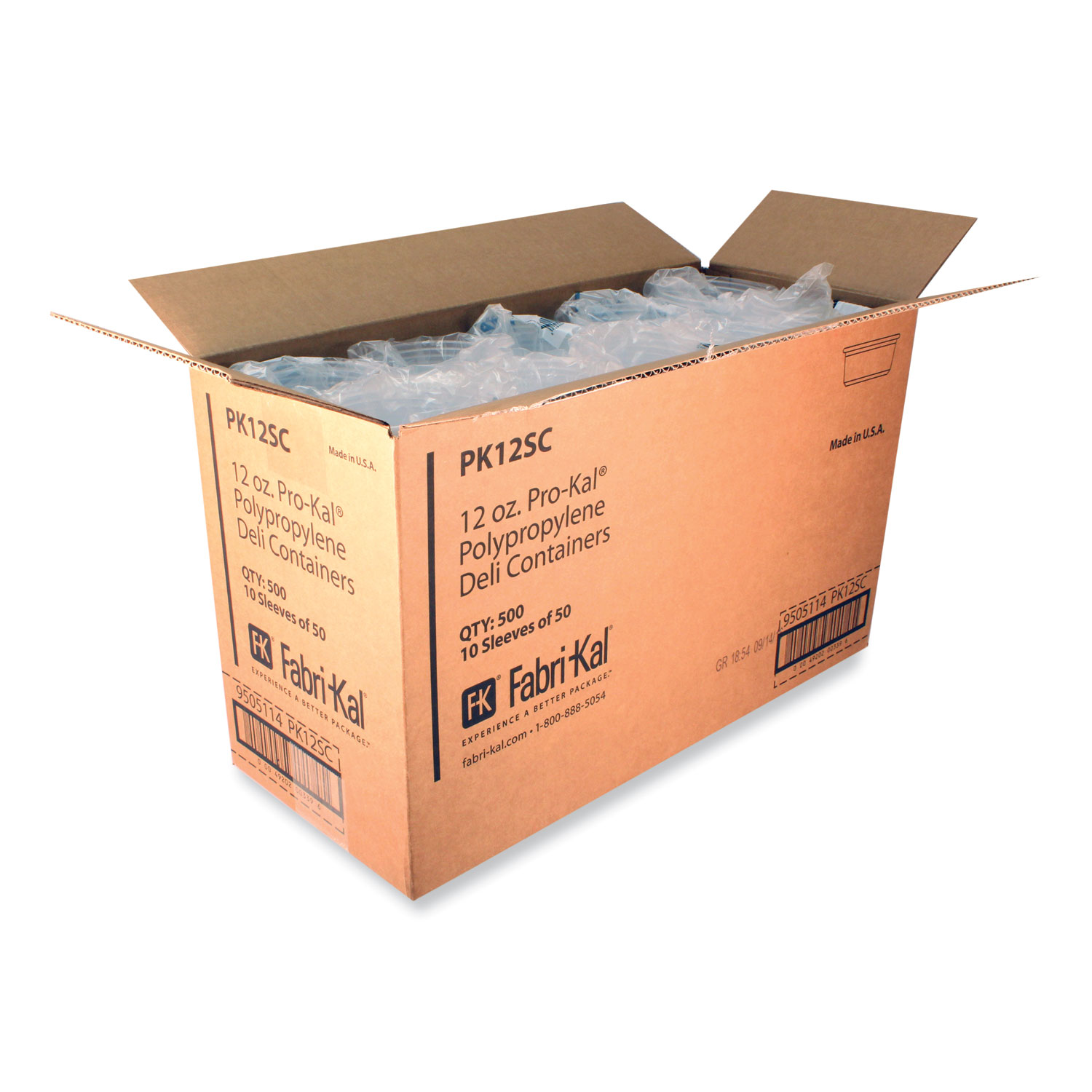 Plastic Deli Container with Lid, 12 oz, Clear, Plastic, 240/Carton - Zerbee