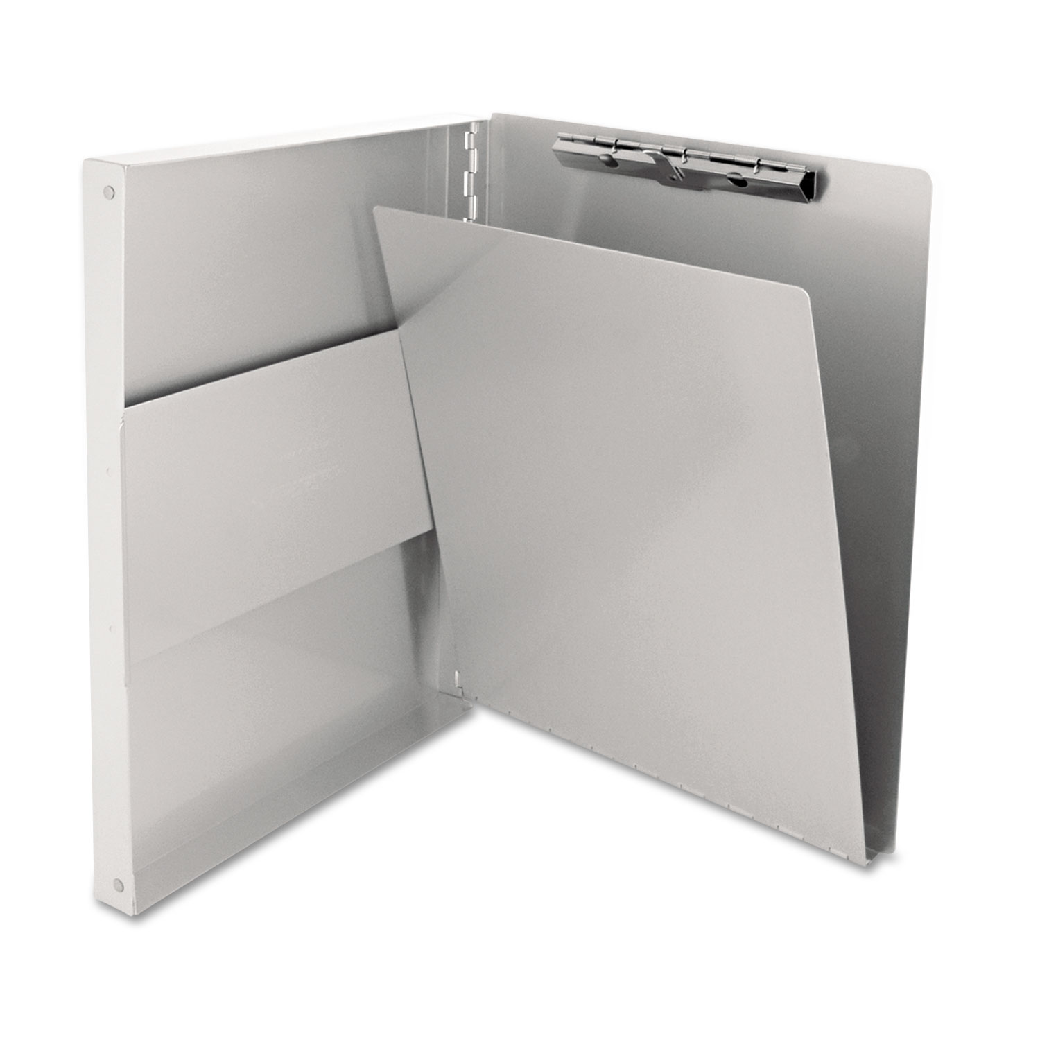  Saunders 10517 Snapak Aluminum Side-Open Forms Folder, 1/2 Clip Cap, 8 1/2 x 12 Sheets, Silver (SAU10517) 