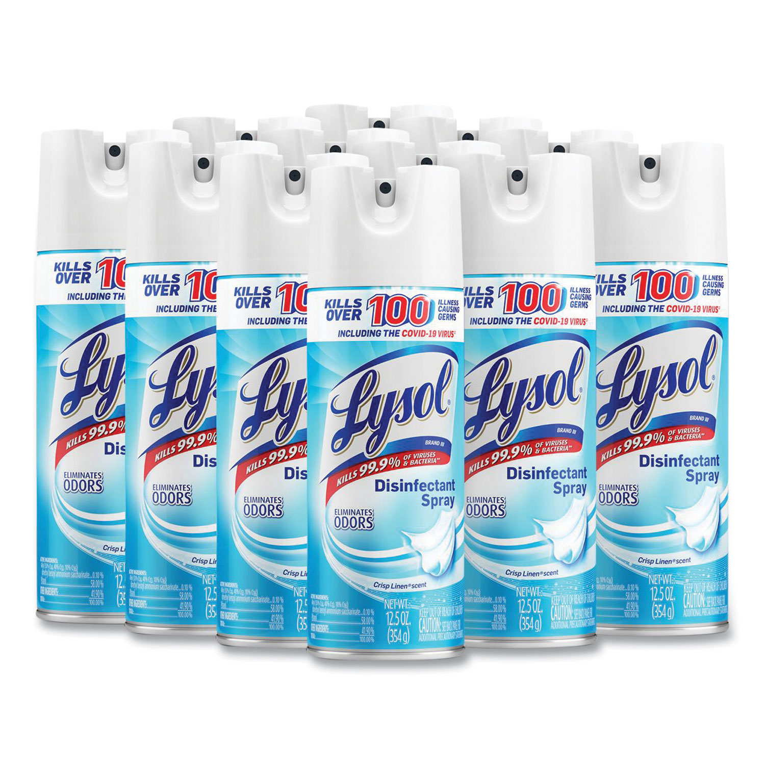 LYSOL® Brand Disinfectant Spray, Crisp Linen Scent, 12.5 oz Aerosol ...