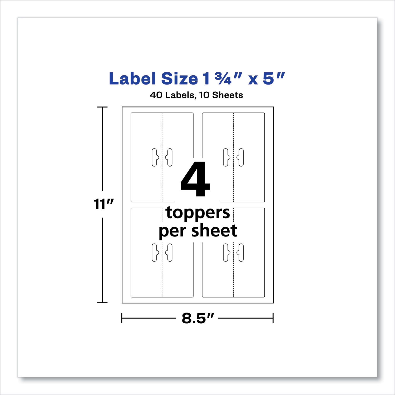 AVE22801 Avery Printable Bag Toppers with Bags - Zuma