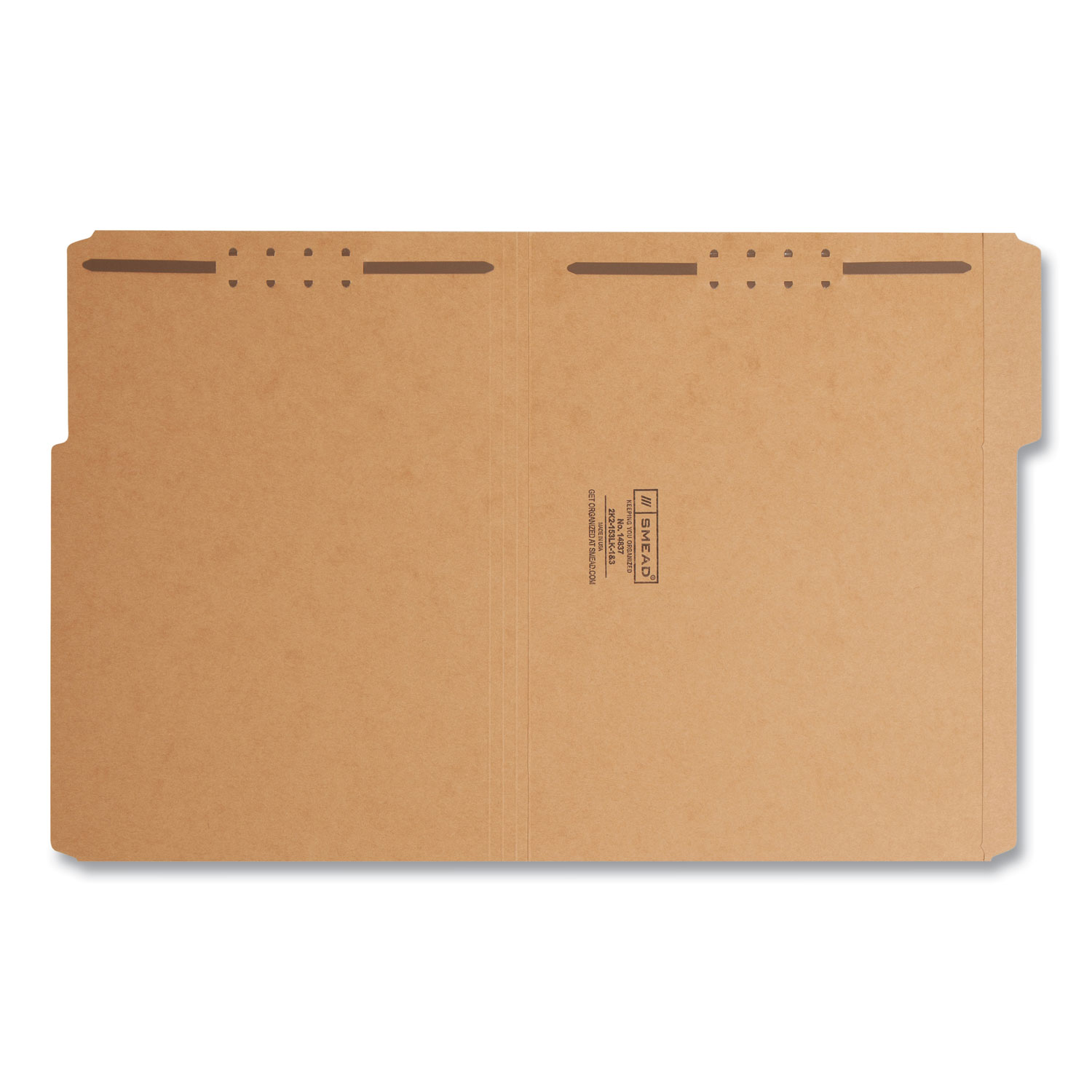 Smead 1/3 Tab Cut Letter Recycled Fastener Folder - 8 1/2