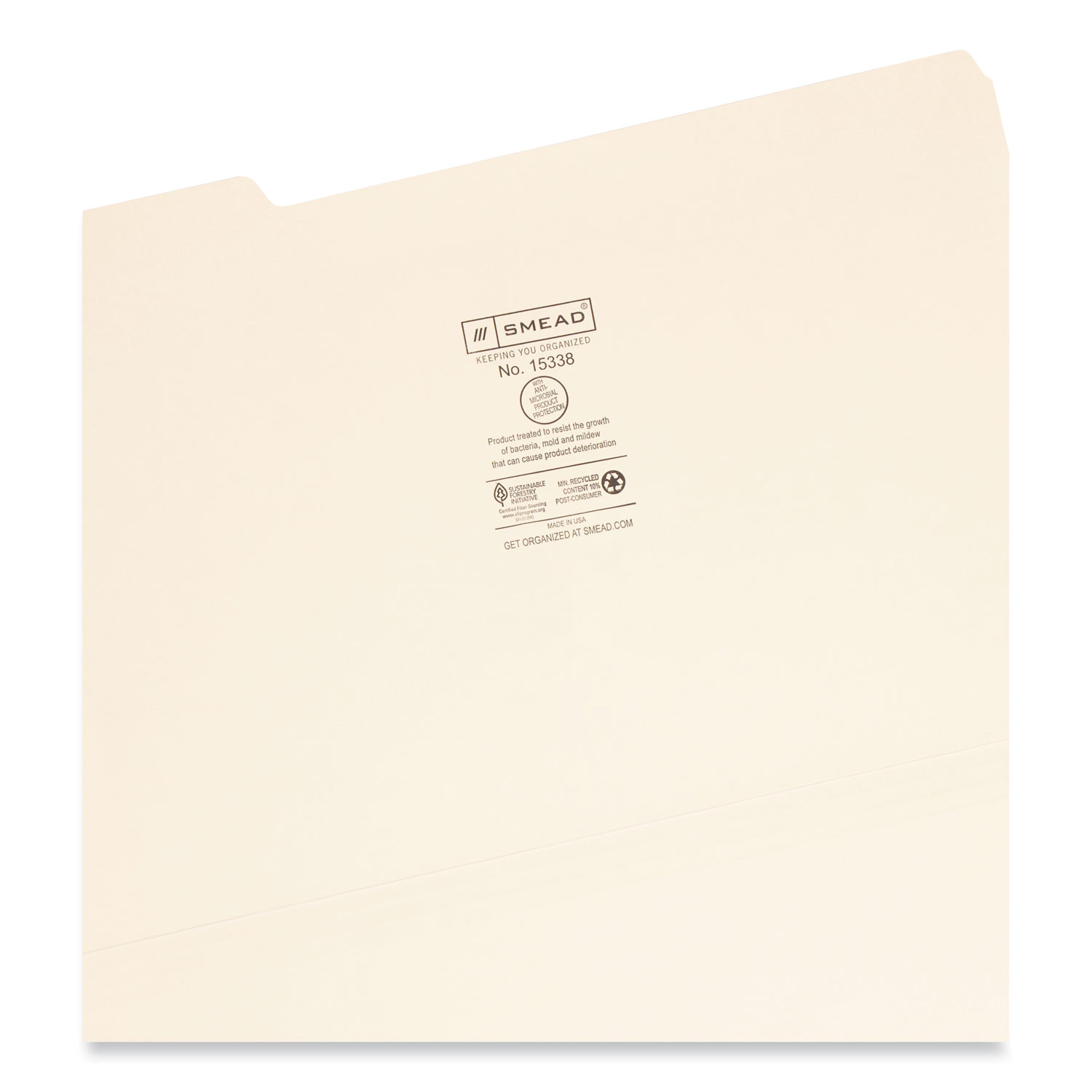 Term Folder Top Tab File Folders with Antimicrobial Product Protection, 1/3-Cut ...