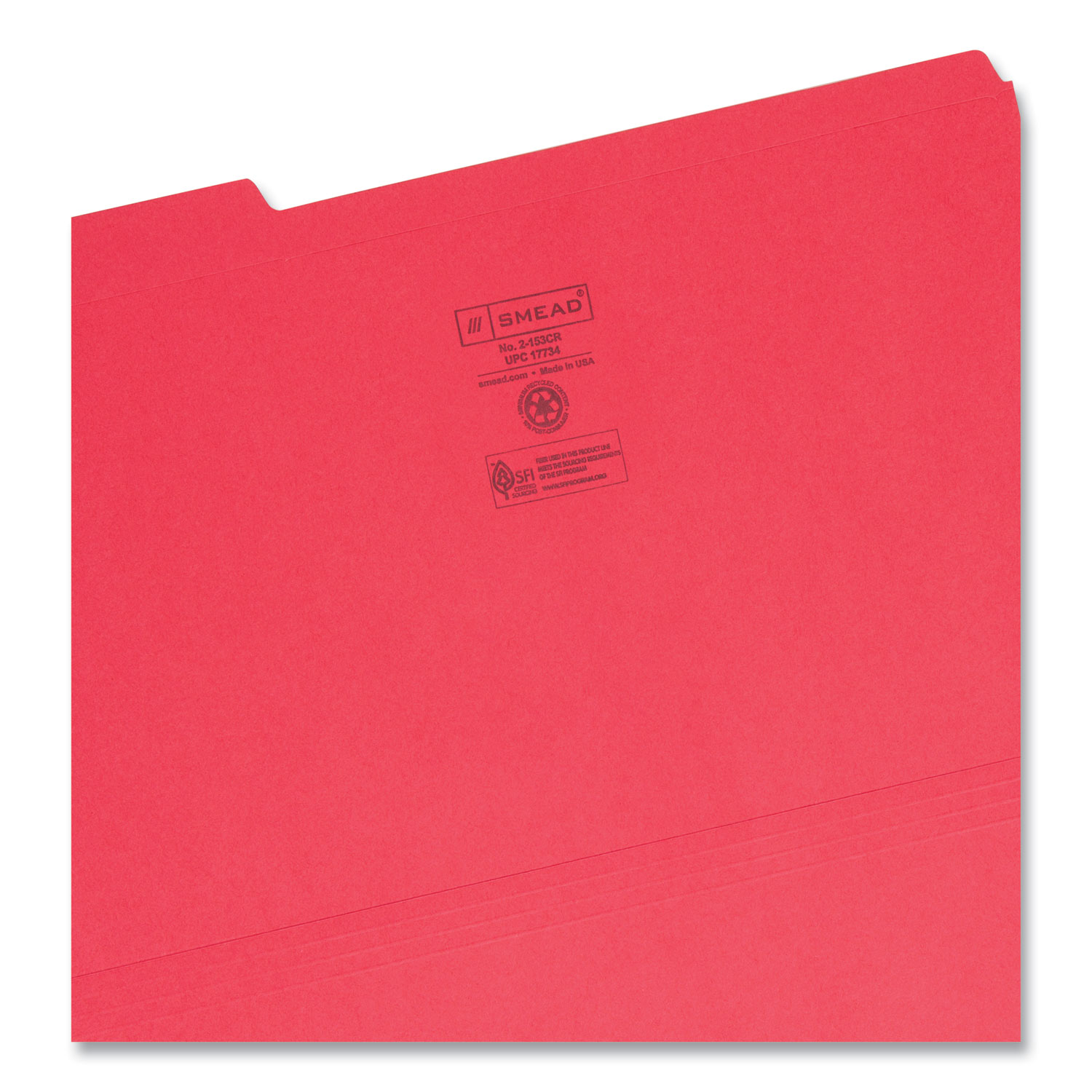 Reinforced Top Tab Colored File Folders, Straight Tabs, Letter Size, 0.75  Expansion, Lavender, 100/Box