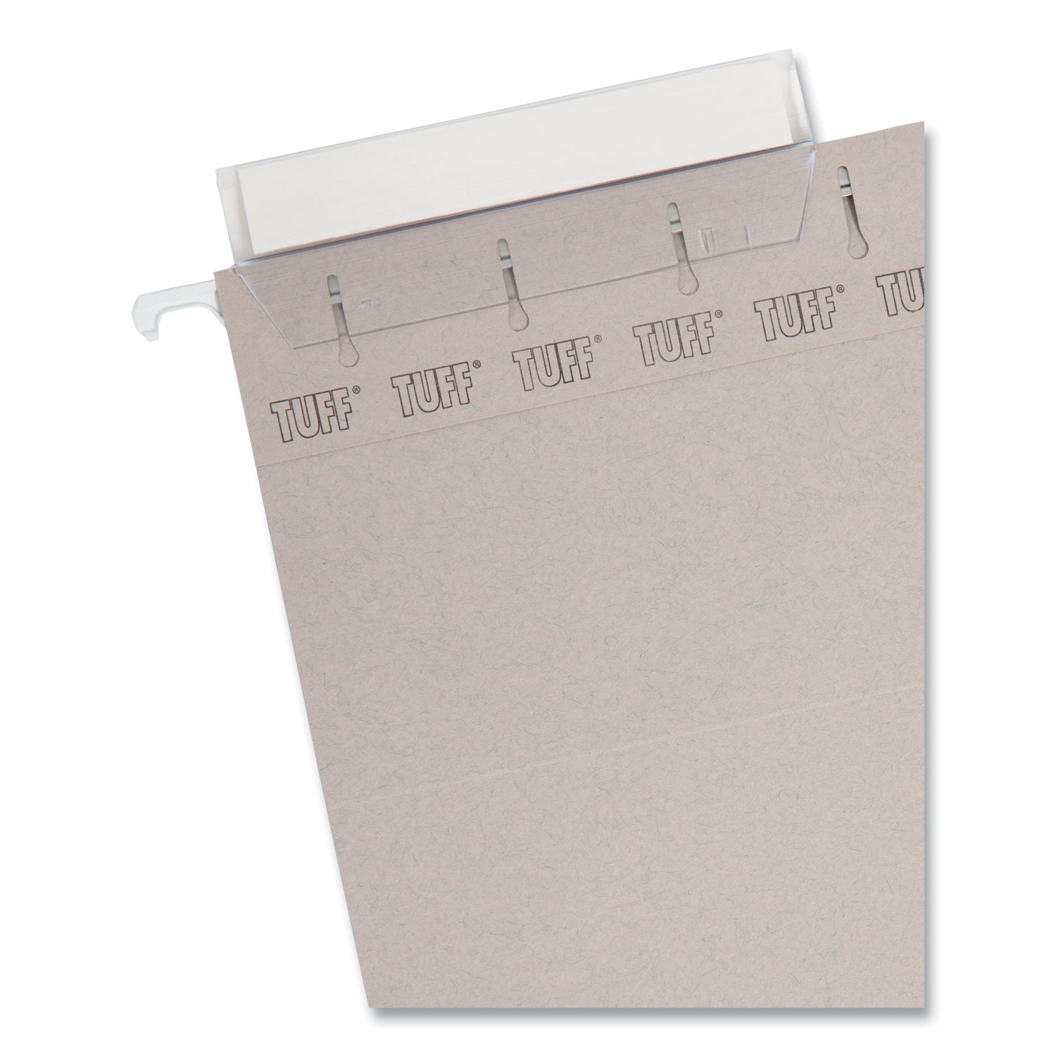 Smead TUFF Hanging File Folders, Letter Size, 1/3-Cut Easy Slide Tab, Gray  (64092)