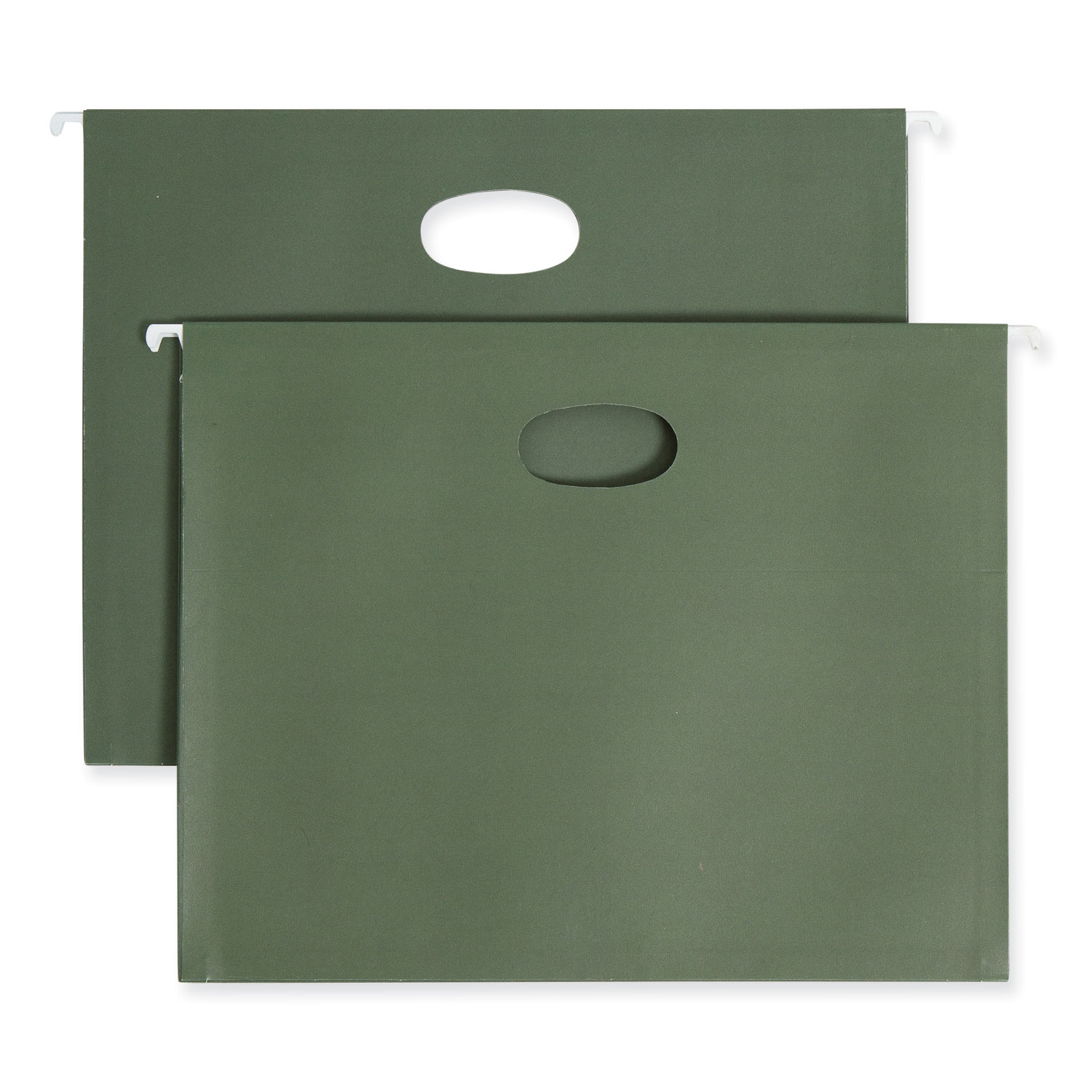 Hanging Pockets with Full-Height Gusset, 1 Section, 3.5″ Capacity, Letter Size, Standard Green, 10/Box