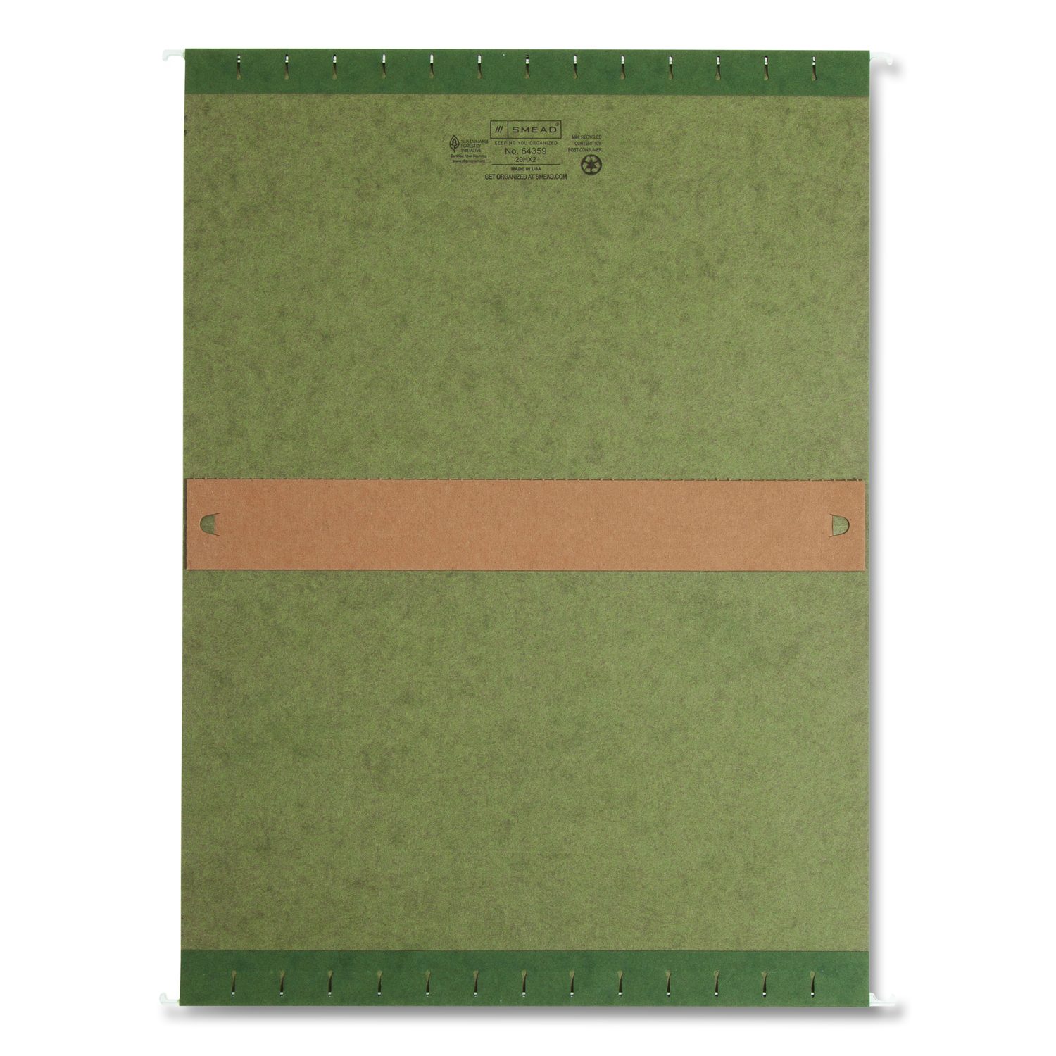 Smead Two Inch Box Bottom Hanging File Folders - Legal Size, Green, 25-Pack