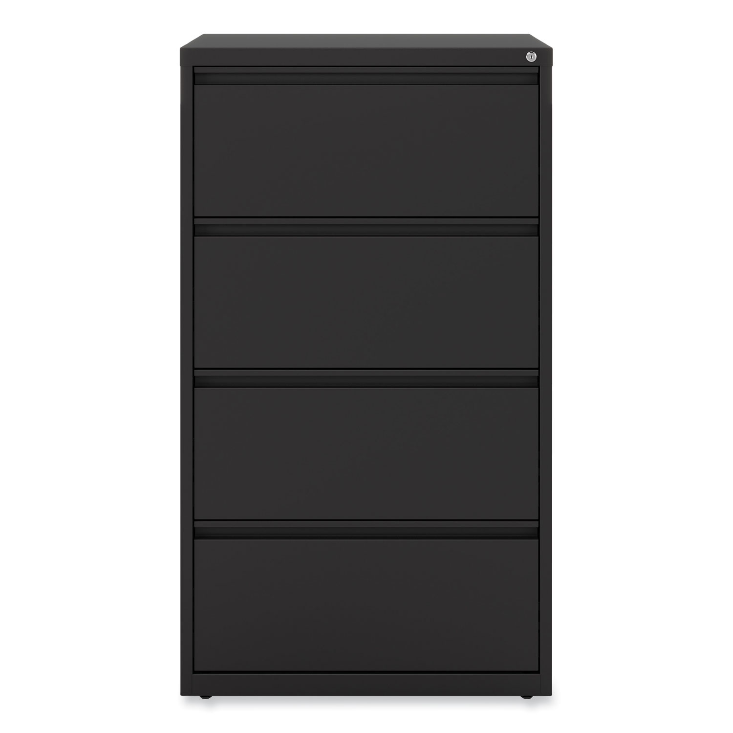 Lateral File, 4 Legal/Letter-Size File Drawers, Black, 30″ x 18.63″ x 52.5″