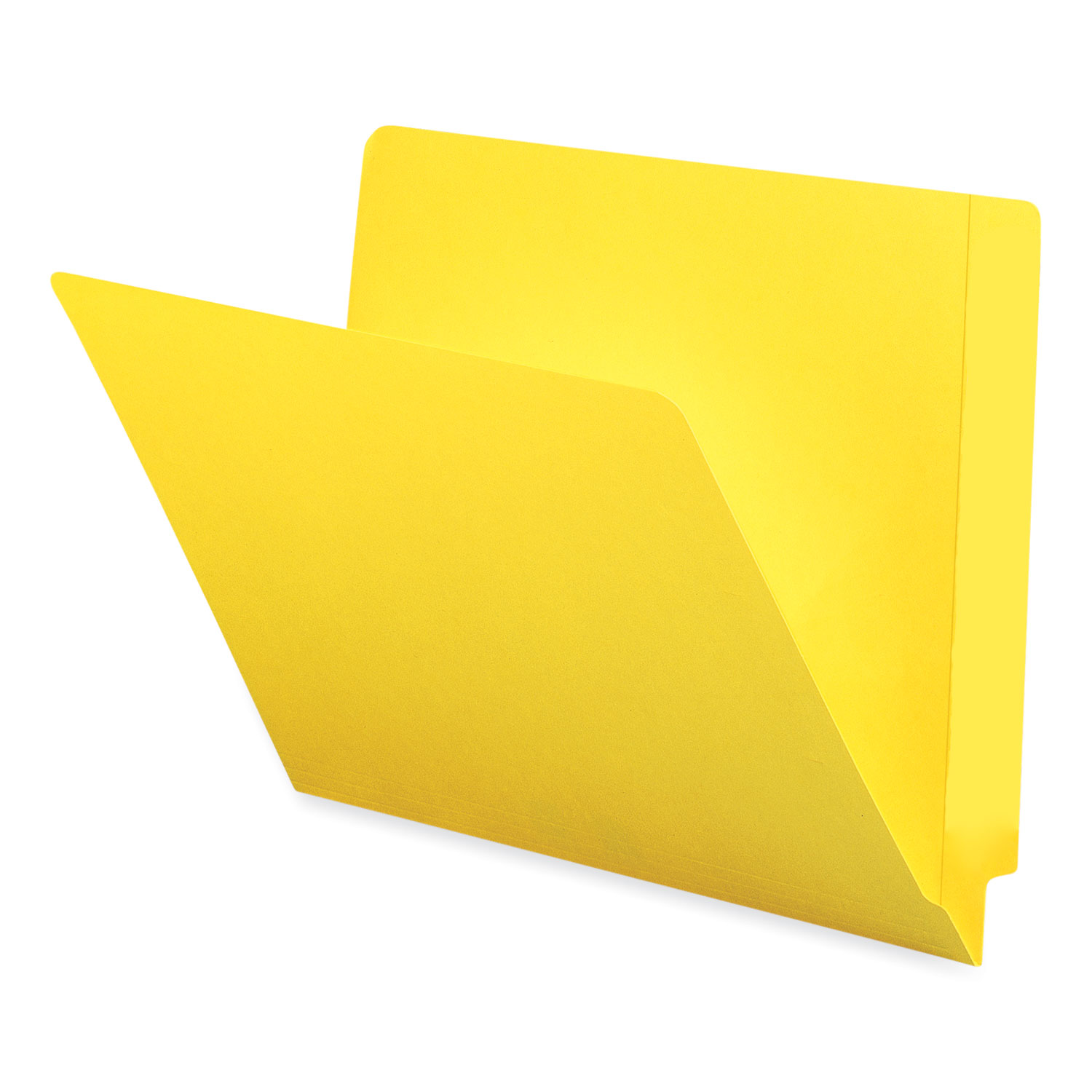 Shelf-Master Reinforced End Tab Colored Folders, Straight Tabs, Letter Size, 0.75″ Expansion, Yellow, 100/Box