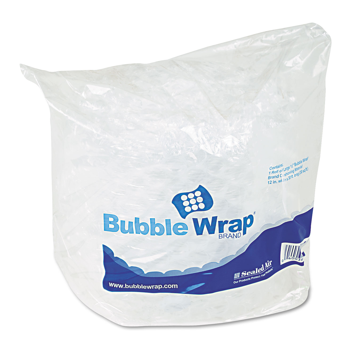 Bubble Wrap® Cushioning Material, 1/2 Thick, 12 x 30 ft.