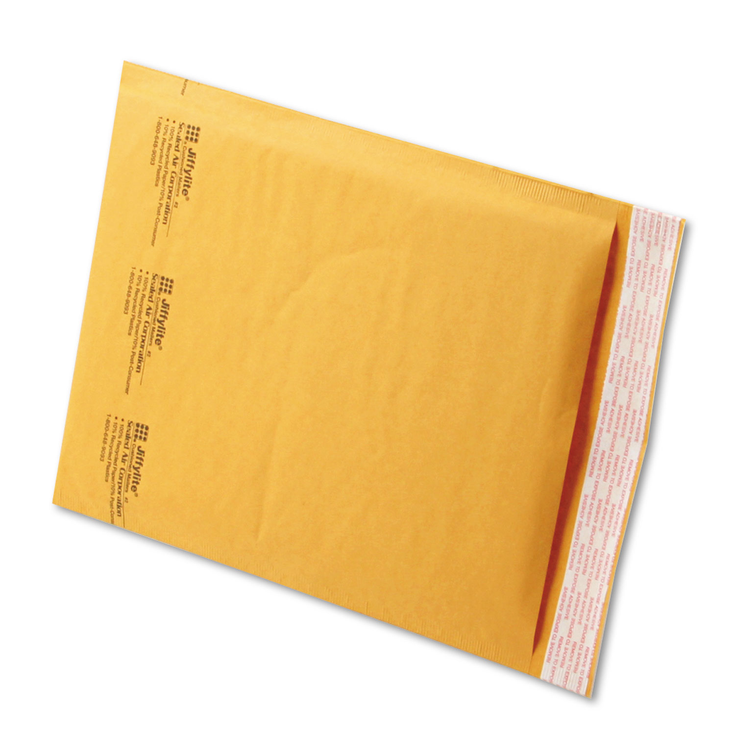  Sealed Air 39093 Jiffylite Self-Seal Bubble Mailer, #2, Barrier Bubble Lining, Self-Adhesive Closure, 8.5 x 12, Golden Brown Kraft, 100/Carton (SEL39093) 