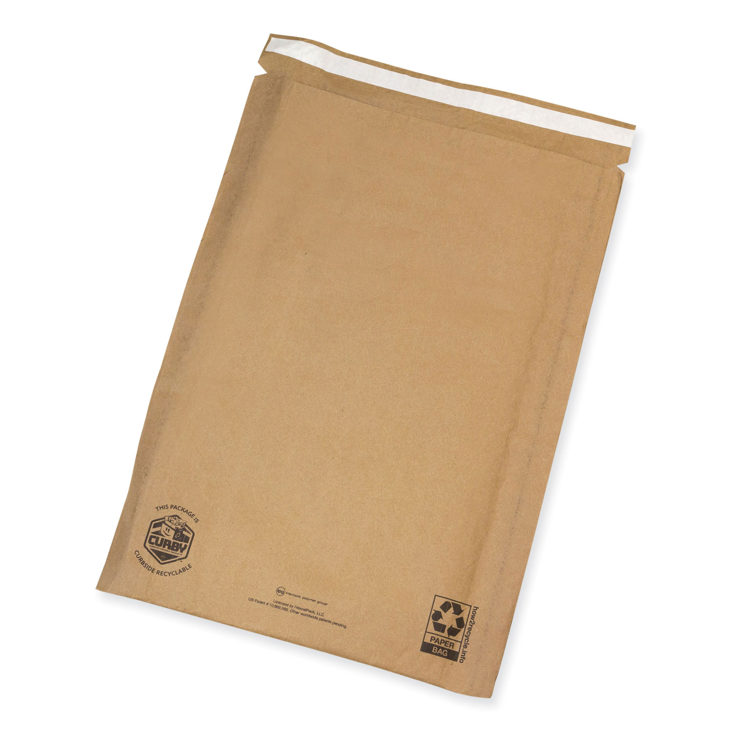 Curby Mailer Self-Sealing Recyclable Mailer, Paper Padding, Self-Adhesive, #6, 13.38 x 18.5, 30/Carton