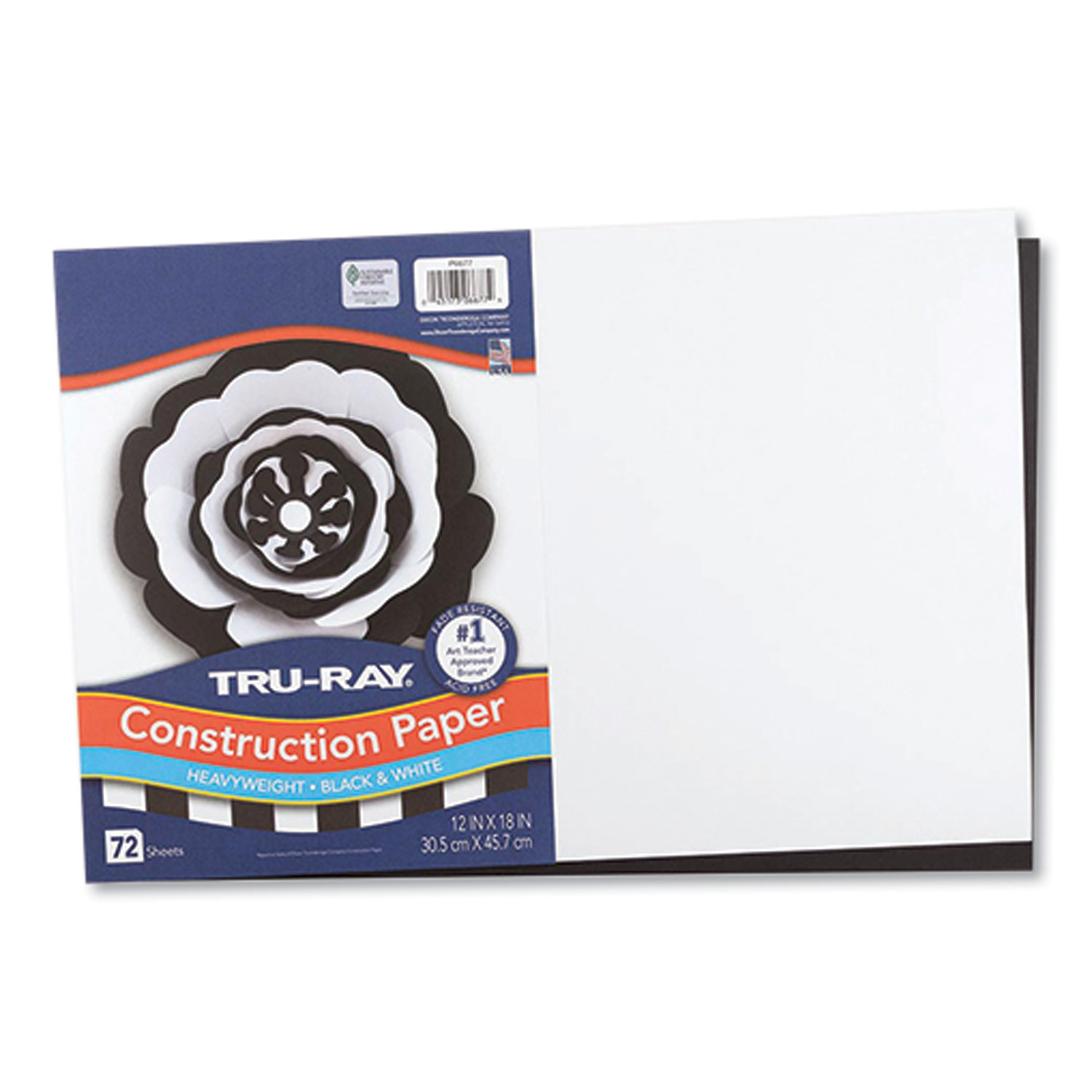 Tru-Ray Construction Paper, 76 lb Text Weight, 12 x 18, Assorted Colors,  72/Pack - OFFICE PROS