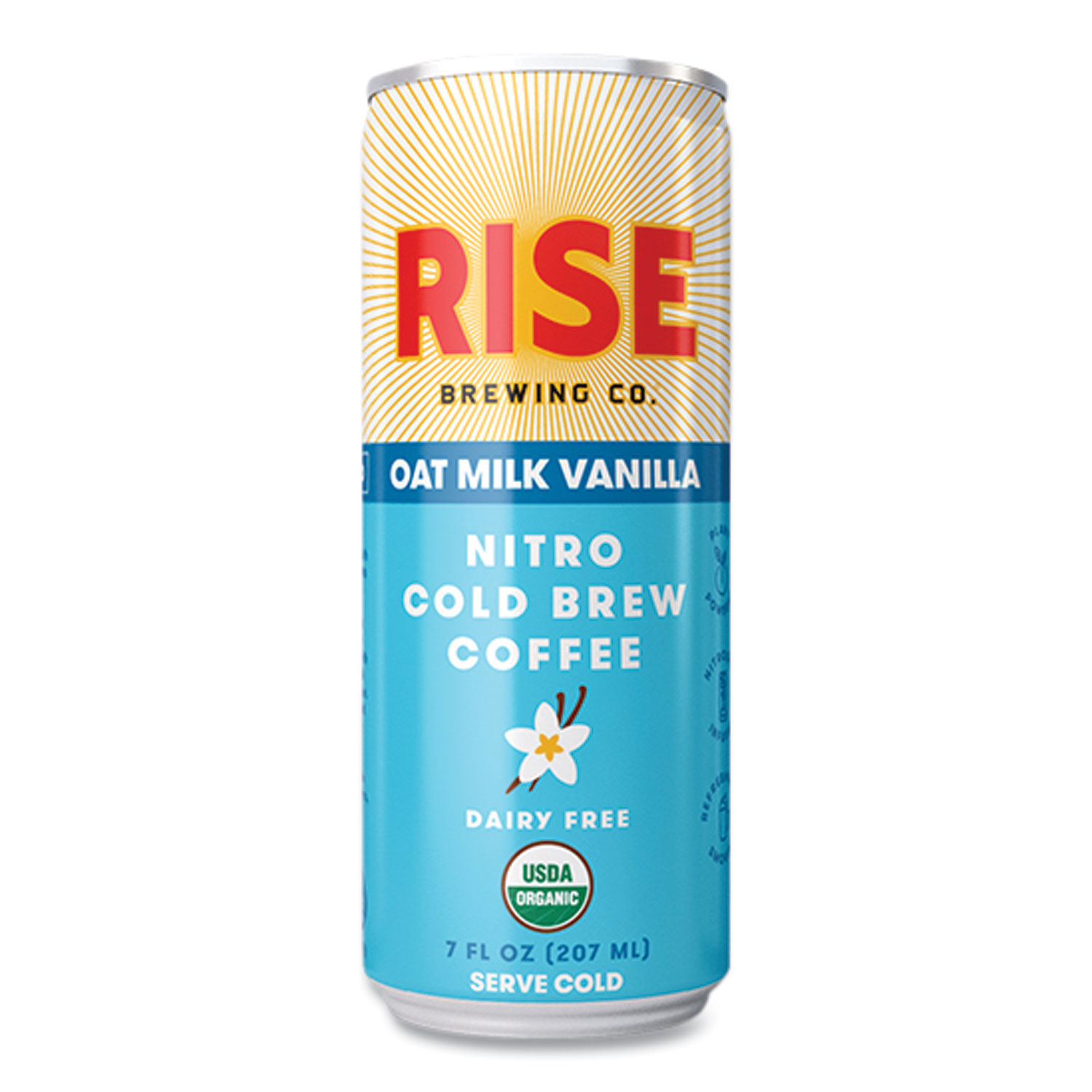 Nitro Cold Brew Latte, Oat Milk Vanilla, 7 oz Can, 12/Carton