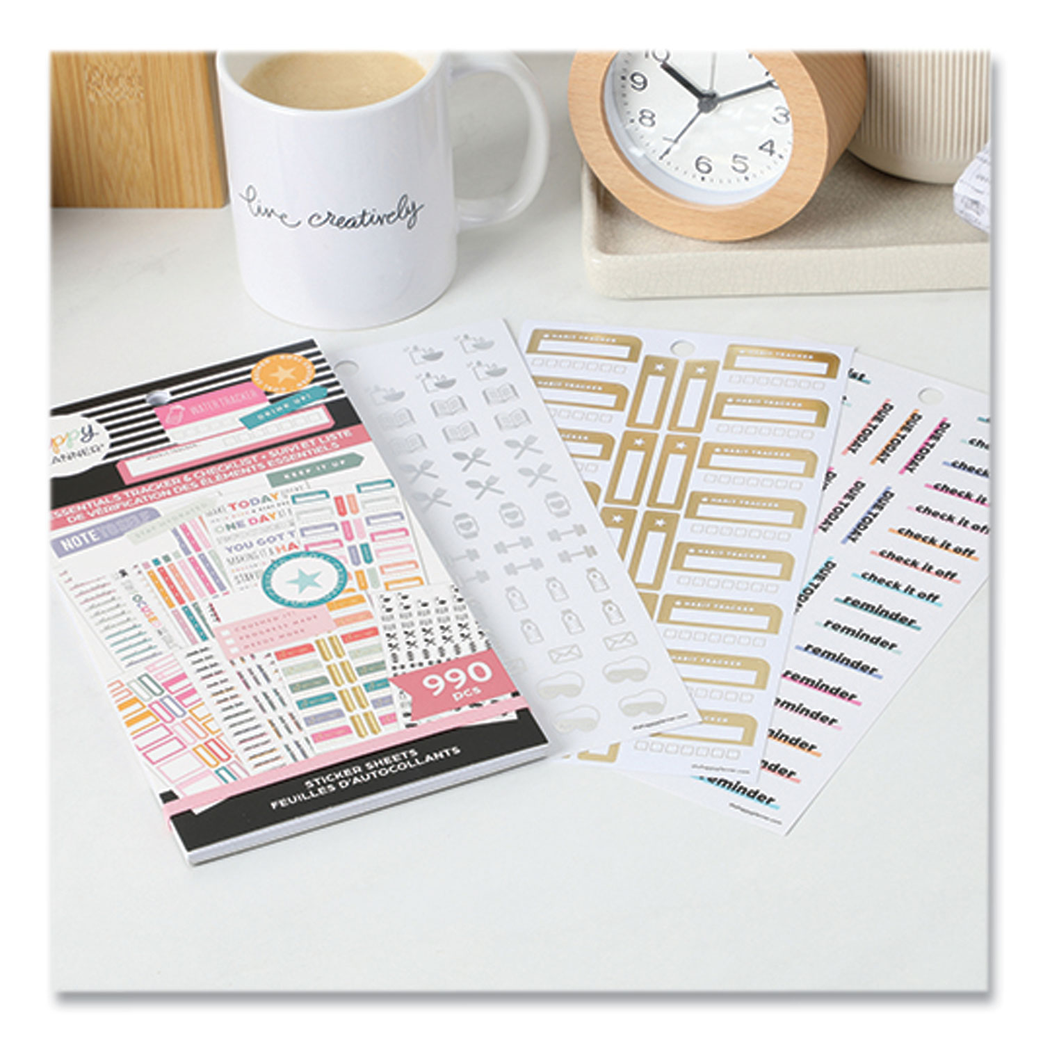 The Happy Planner All the Essentials Mega Value Pack Stickers, Productivity  Theme, 2,172 Stickers