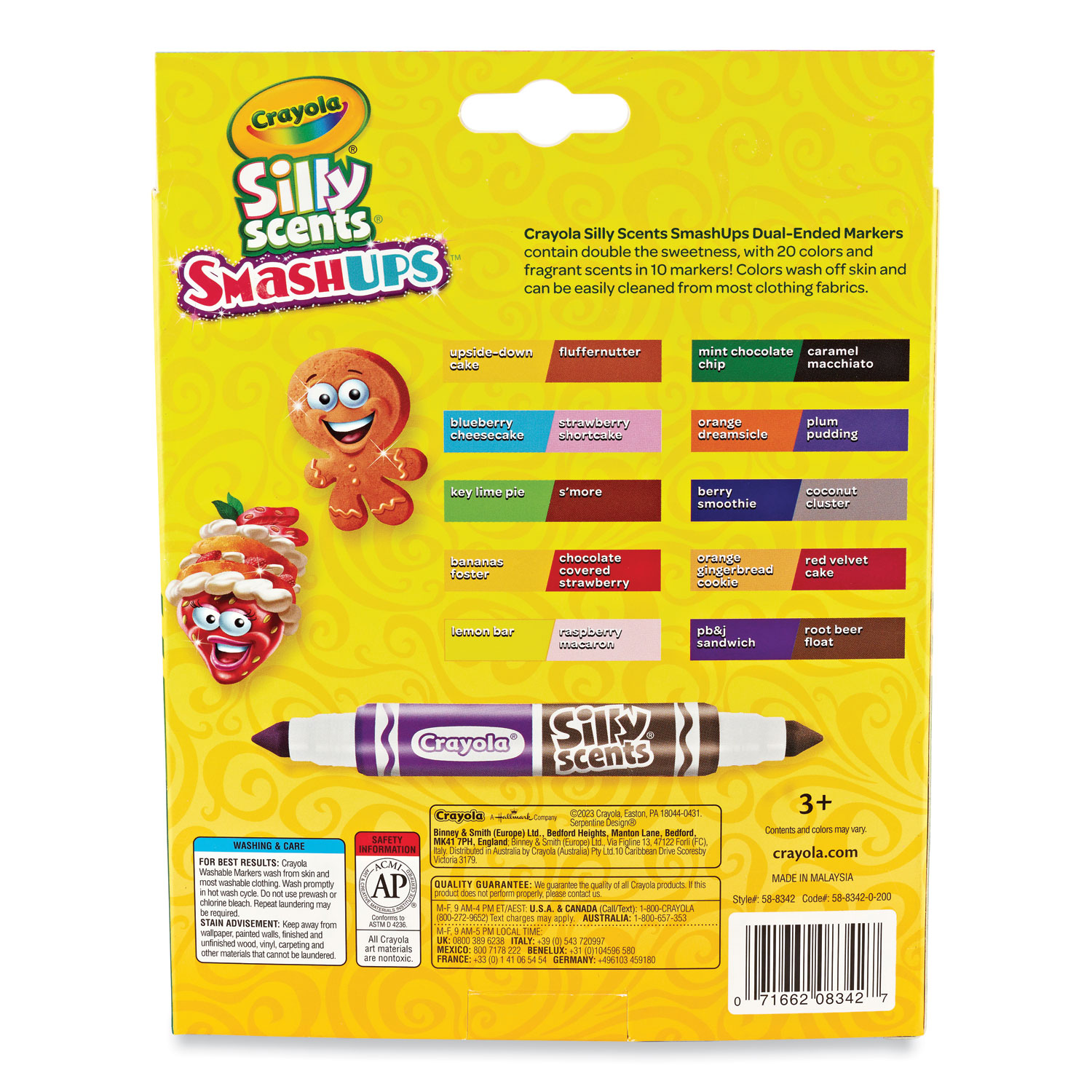 Crayola Silly Scents Sweet Dual-Ended Markers - Assorted - 10 /