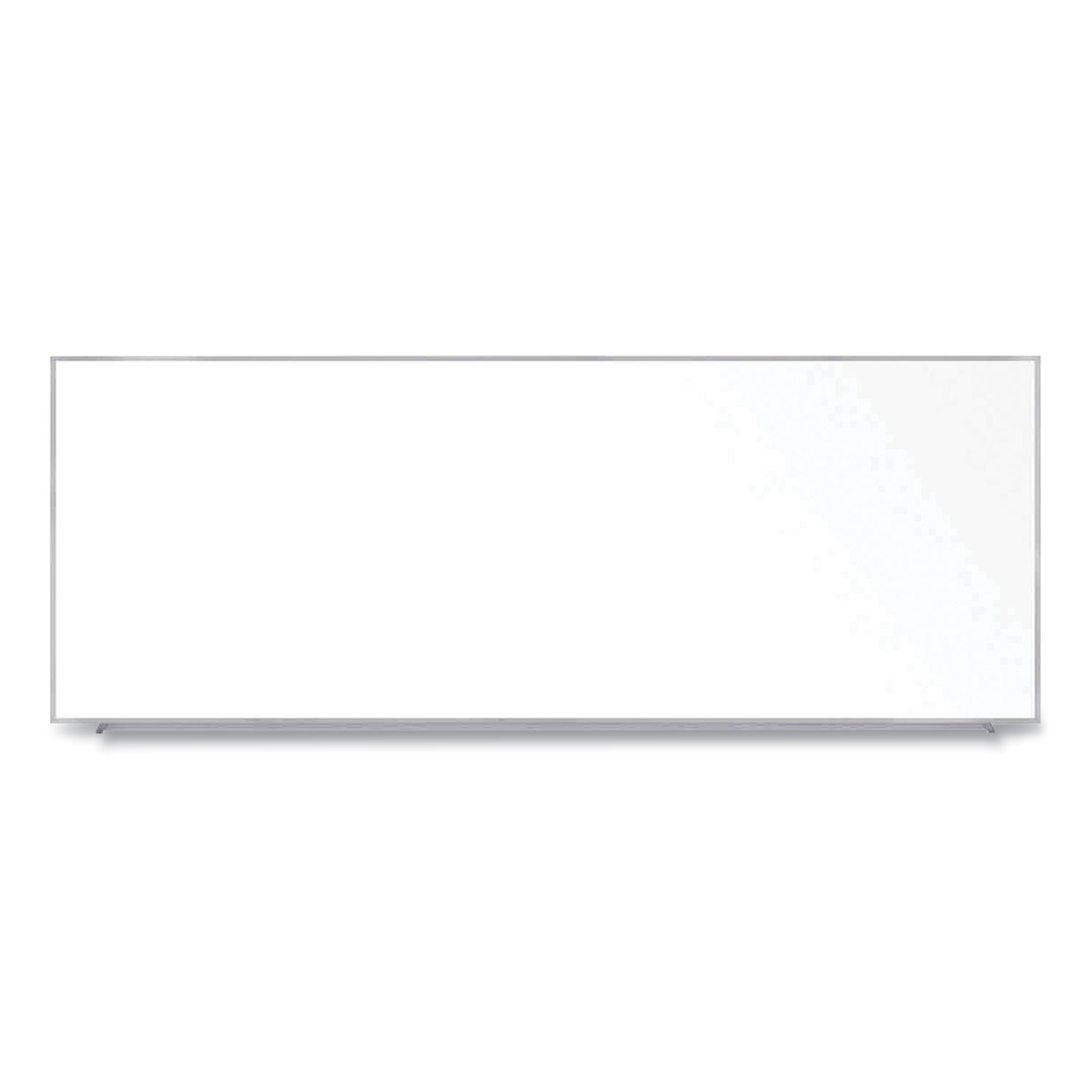 Magnetic Porcelain Whiteboard with Aluminum Frame, 144.59″ x 60.47″, White Surface, Satin Aluminum Frame