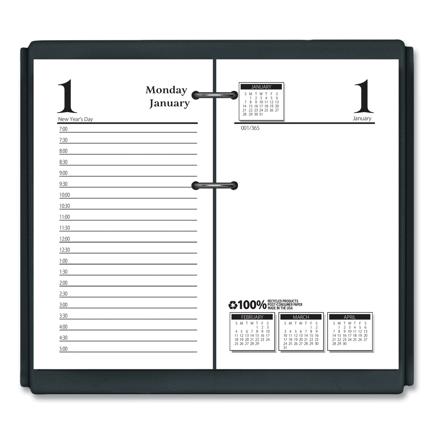 Economy Daily Desk Calendar Refill, 3.5 x 6, White Sheets, 12-Month (Jan to Dec): 2025