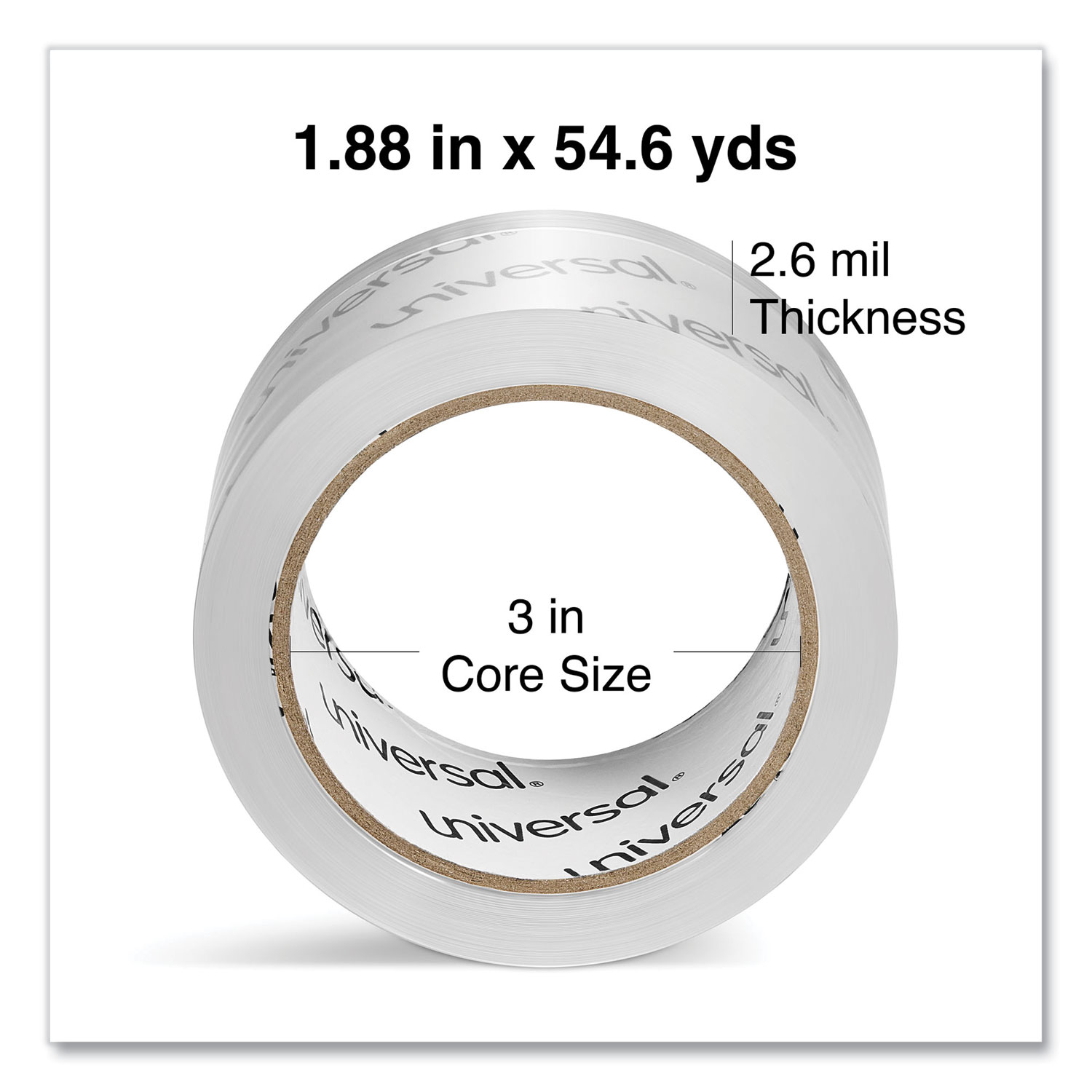 Storage Tape, 3 Core, 1.88 x 54.6 yds, Clear, 6/Pack - Office Express  Office Products