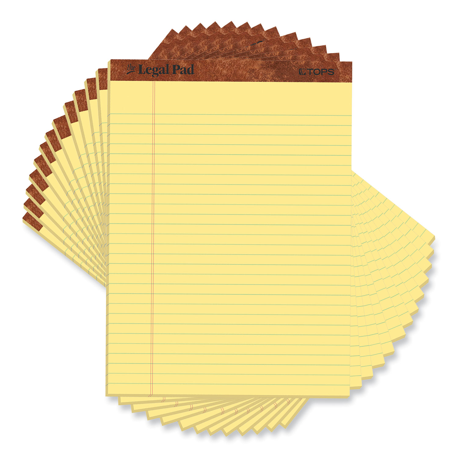 TOPS The Legal Pad Writing Pads, 8-1/2 x 11-3/4, Canary Paper, Legal  Rule, 50 Sheets, 3 Pack