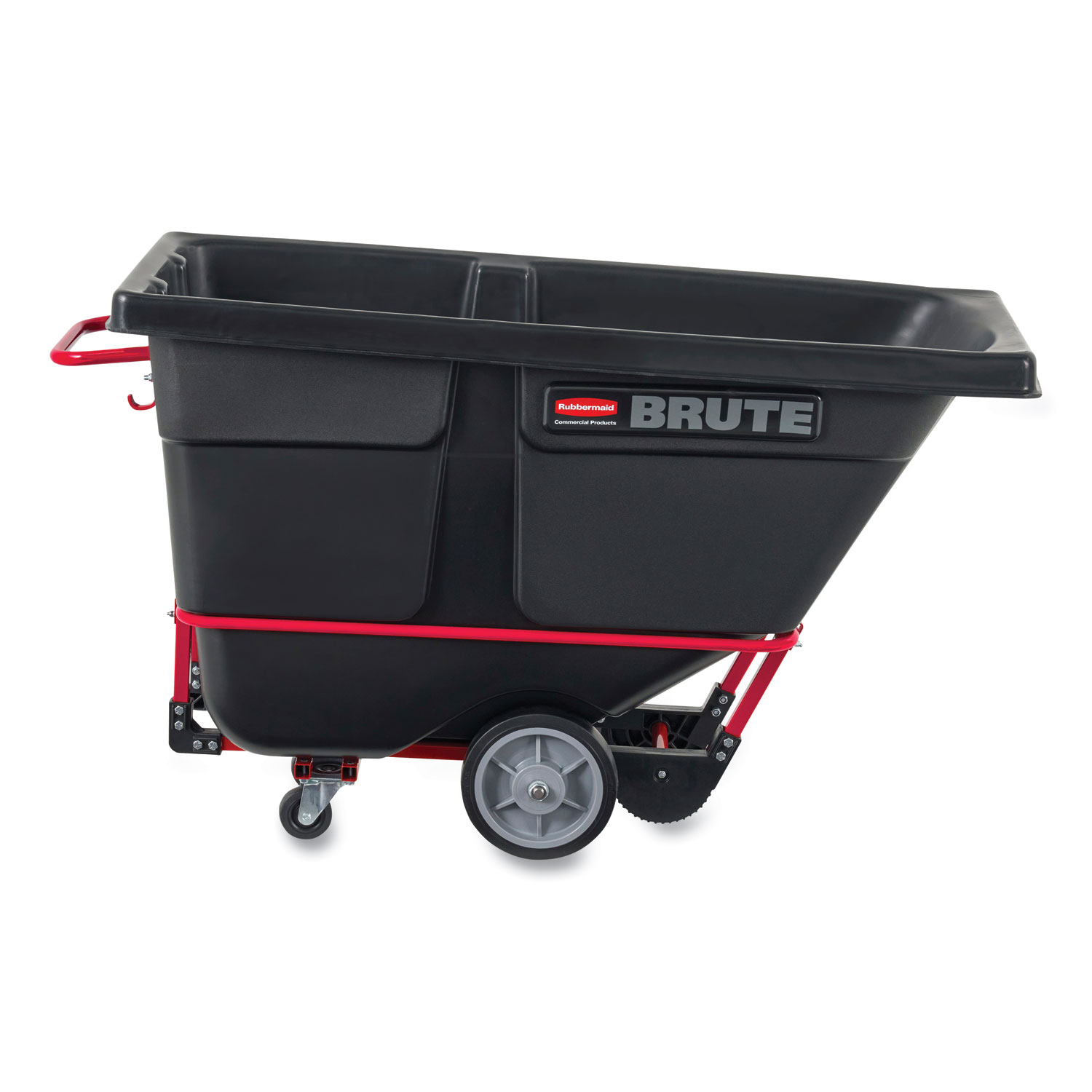 1 cu yd BRUTE Rotomolded Tilt Truck, 1,250 lb Capacity, Black