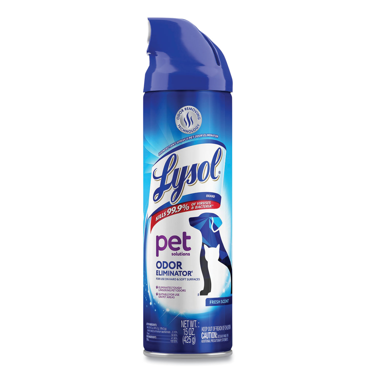 Disinfectant Spray II Pet Odor Eliminator Fresh 15 oz Aerosol Spray 12 Carton Zerbee