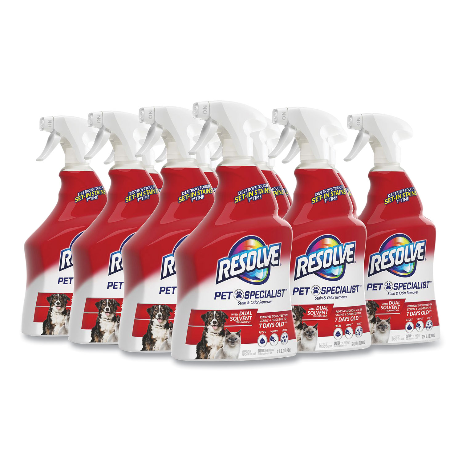 Pet Specialist Stain and Odor Remover, Citrus, 32 oz Trigger Spray Bottle, 12/Carton