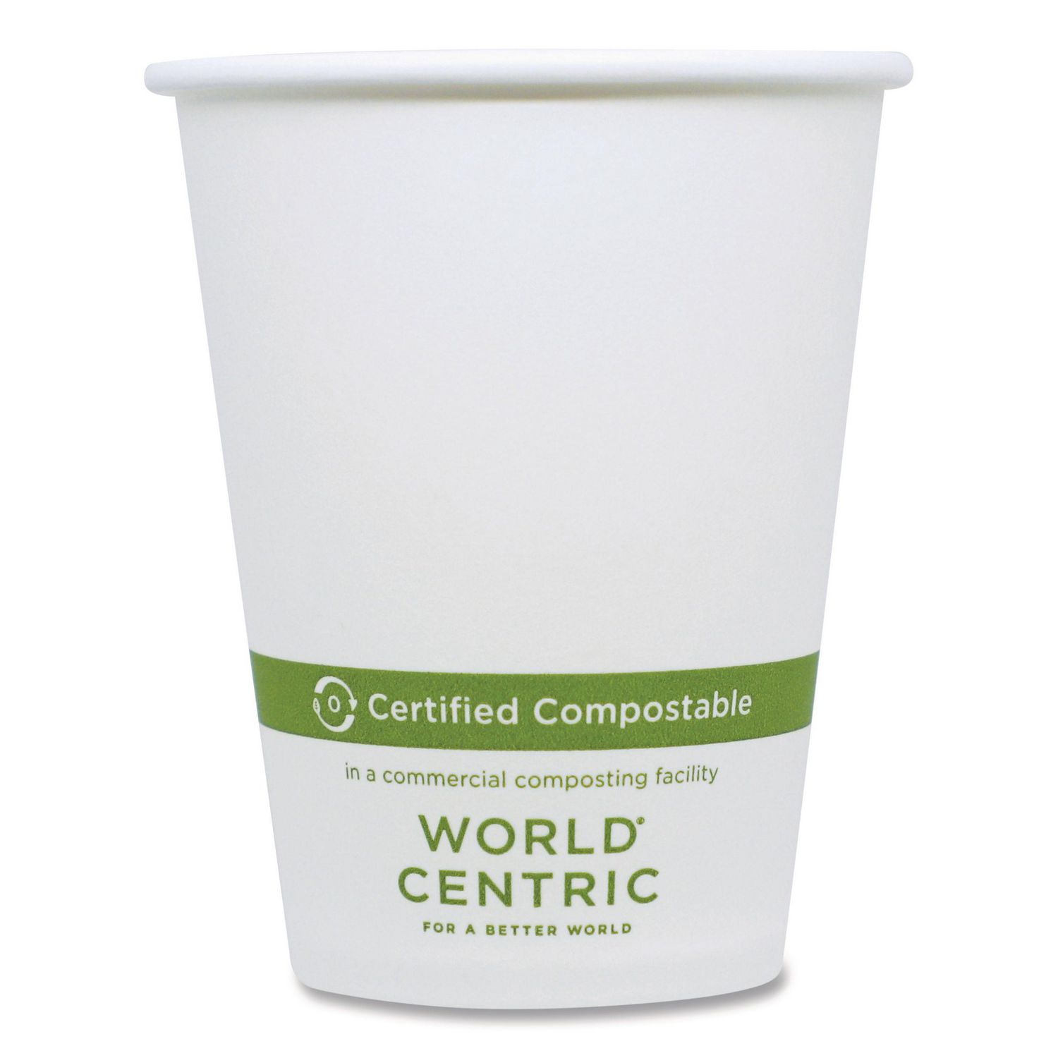 Paper Hot Cups, 8 oz, White, 1,000/Carton