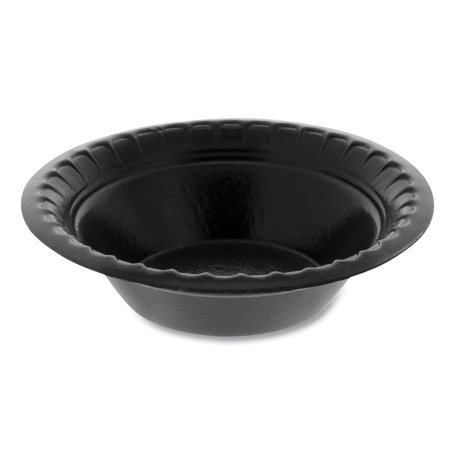 Placesetter Deluxe Laminated Foam Dinnerware, Bowl, 4 oz, Black 1,250/Carton  - Western Stationers