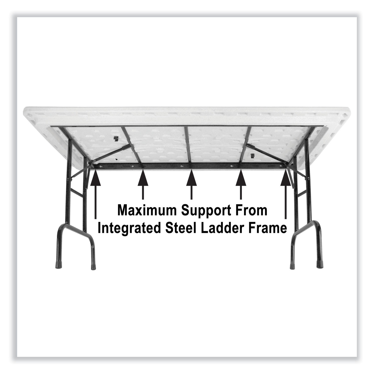 Lifetime 96x30 Commercial White Rectangular Folding Table