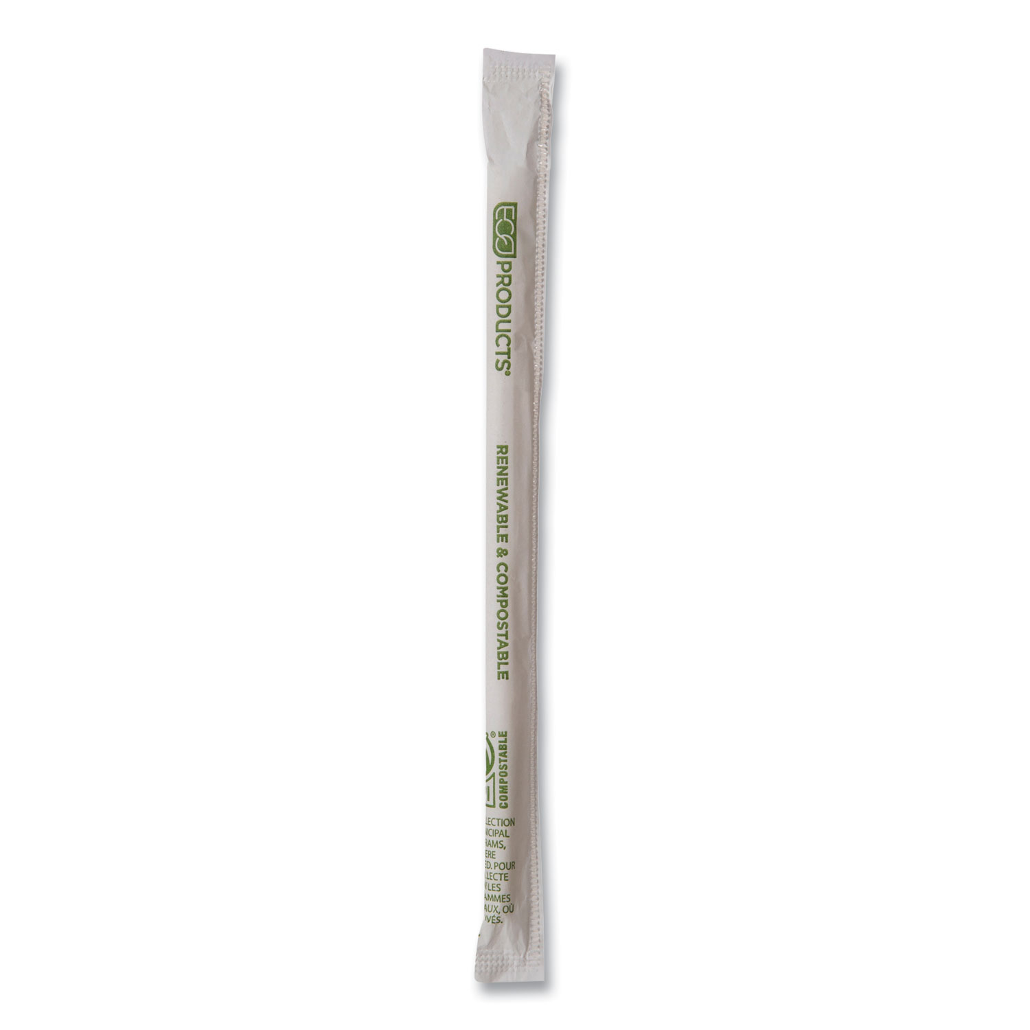 Renewable and Compostable PHA Straws, 7.75″, Natural White, 2,000/Carton