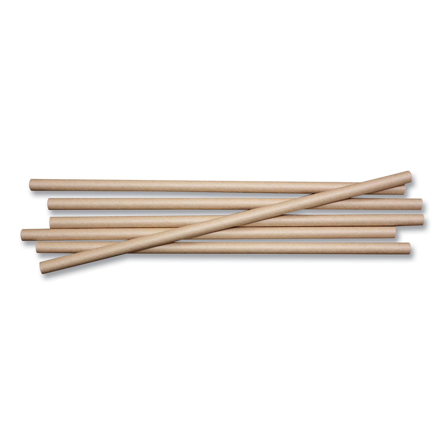 Sustainable Kraft Paper Straws, 8″, 6,000/Carton