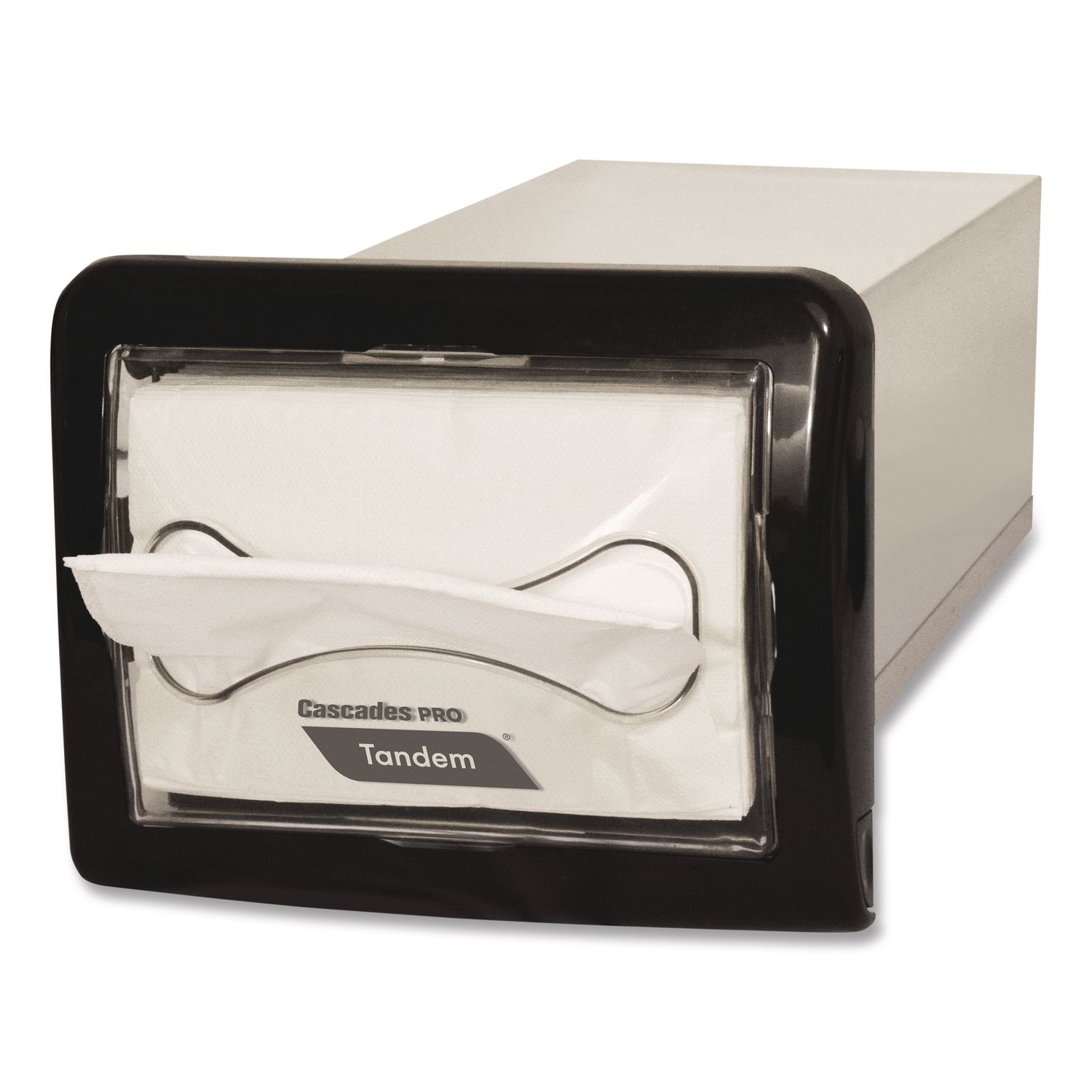 Tandem In-Counter Interfold Napkin Dispenser, 8.63 x 18 x 6.5, Black