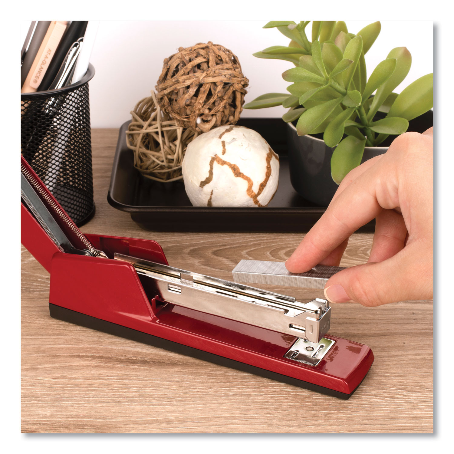 747 Business Full Strip Desk Stapler, 30-Sheet Capacity, Rio Red - Office  Express Office Products