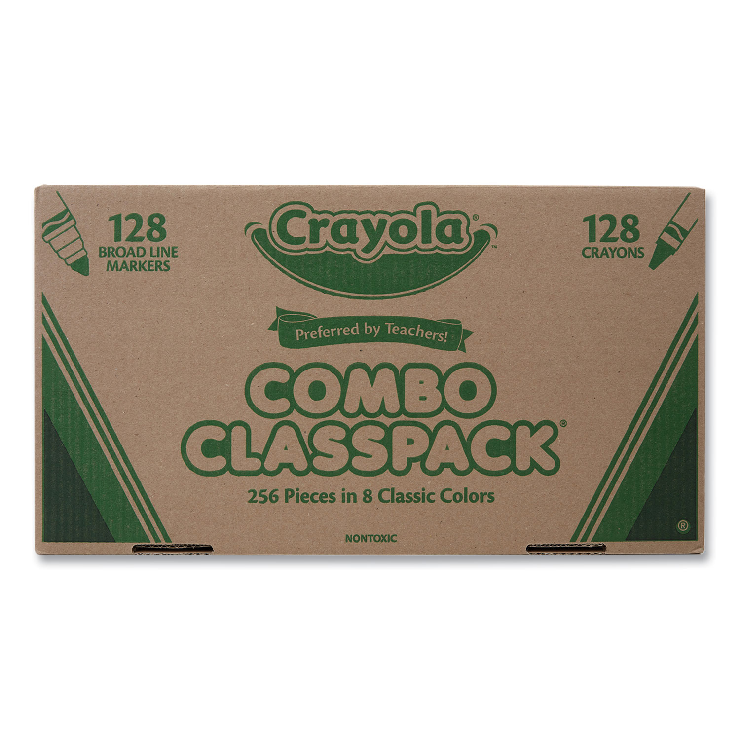 Crayola Classic Bundle: 3 Items - Crayons (24 Count) Broad Line Markers (10 Count) Colored Pencils (12 Count)