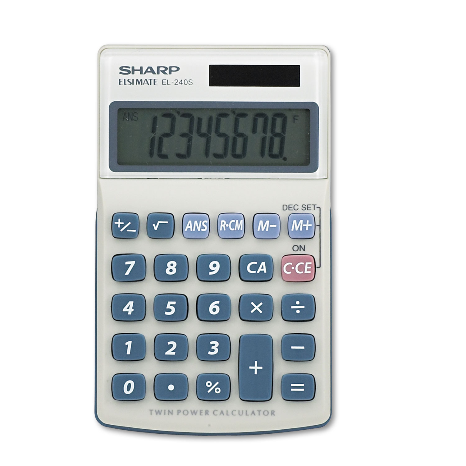  Sharp EL240SAB EL240SB Handheld Business Calculator, 8-Digit LCD (SHREL240SAB) 