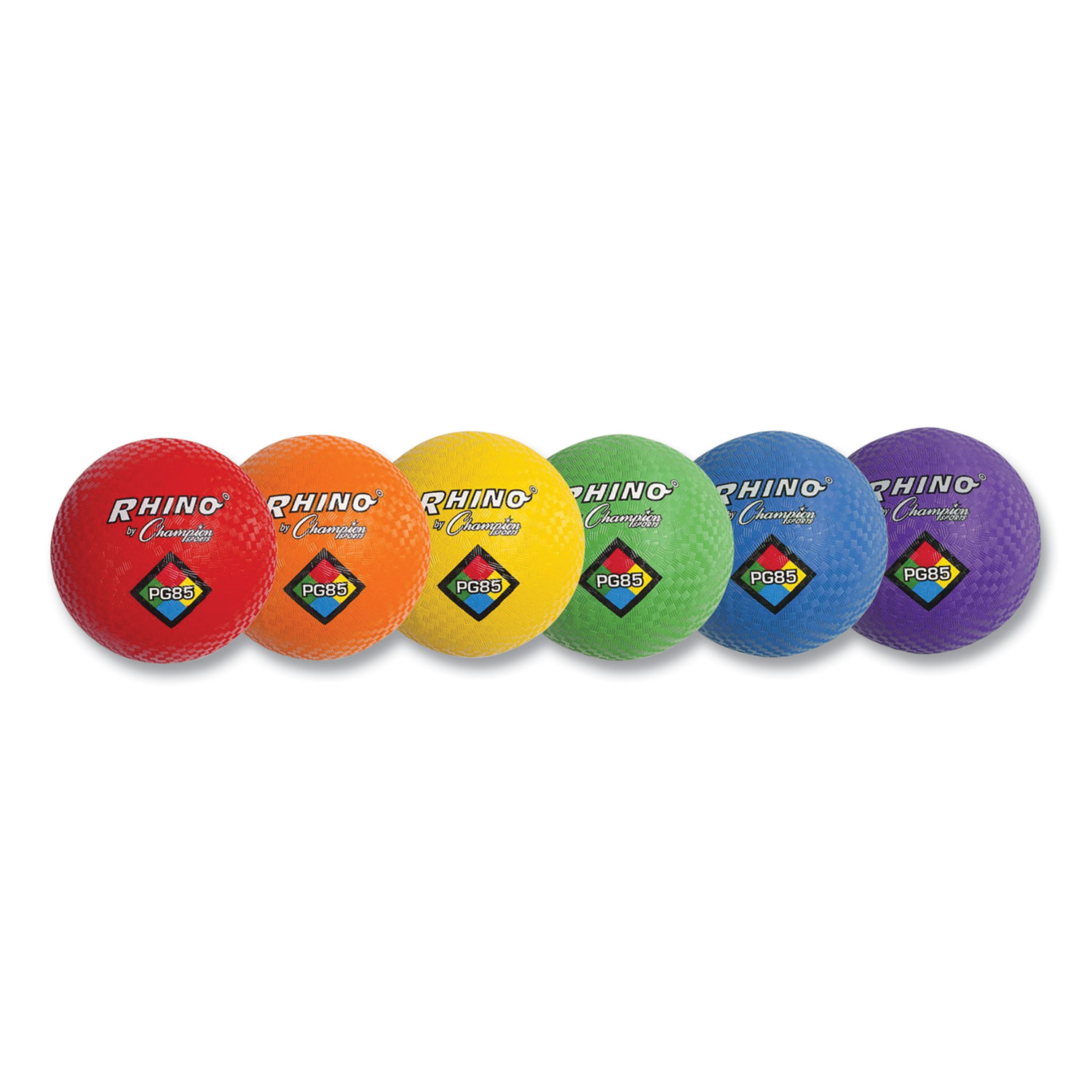 Playground Ball Set, 8.5" Diameter, Assorted Colors, 6/Set