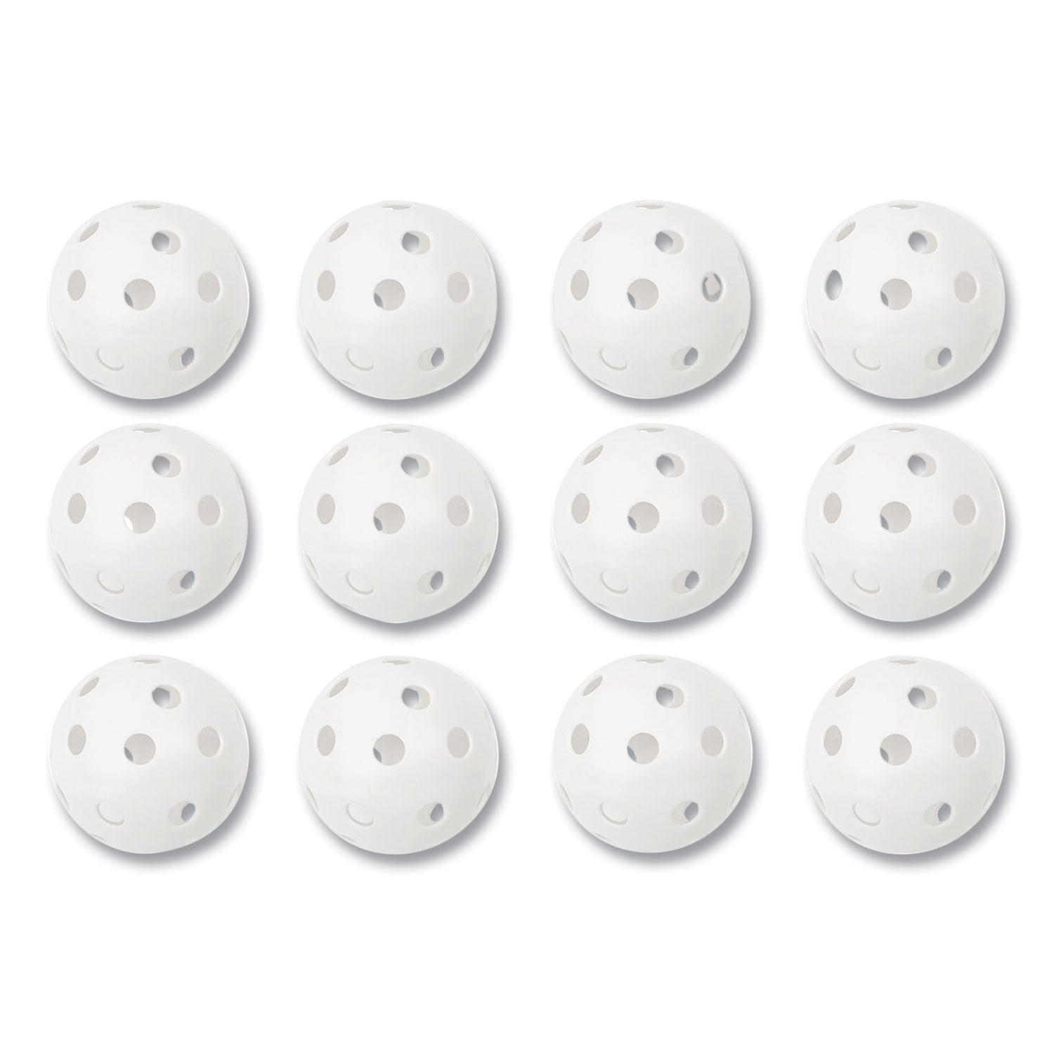 Plastic Baseballs, 9″ Diameter, White, 12/Set