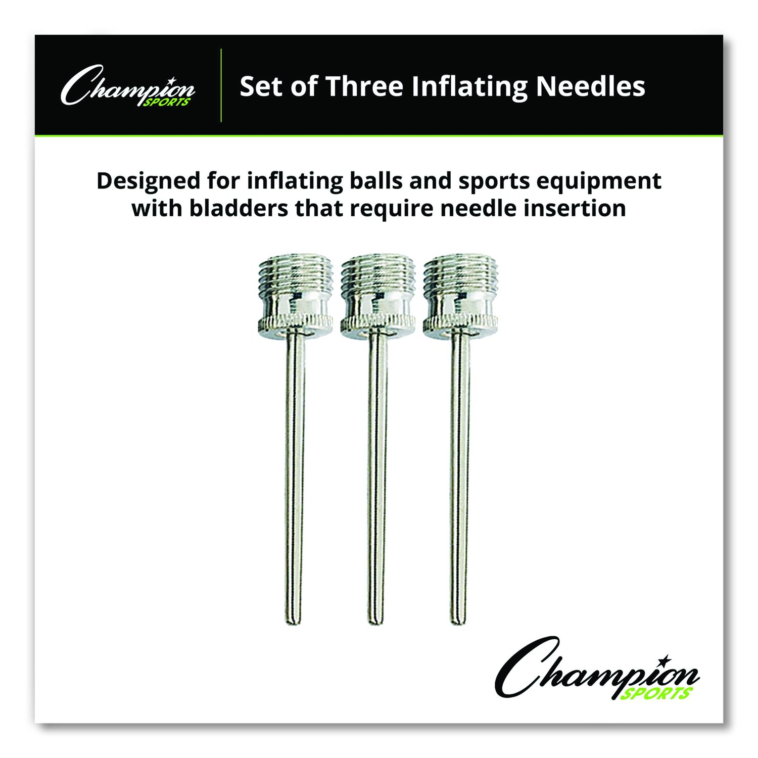 Needle Inflate Nickel-Plated Inflating Needles For Electric Inflating Pump, 3/pack ...