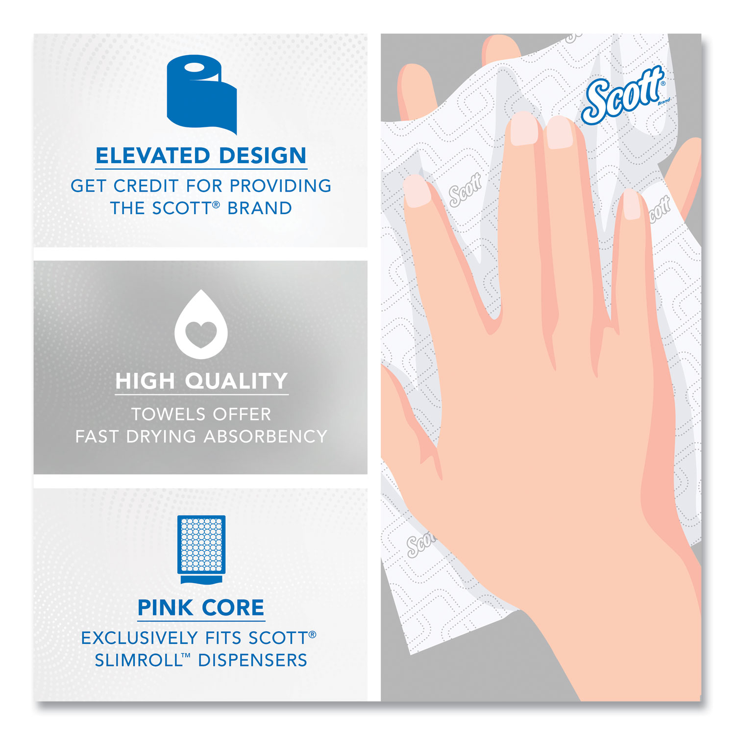 Slimroll Towels, 1-Ply, x ft, mastersupplyonline 580 Business, Rolls/Carton - Traditional 6 8\