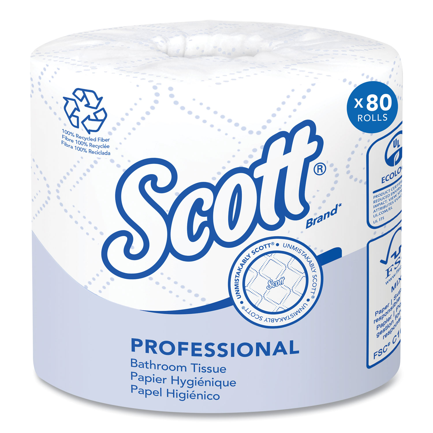 Basics 2-Ply Toilet Paper, 30 Rolls (5 Packs of 6), White
