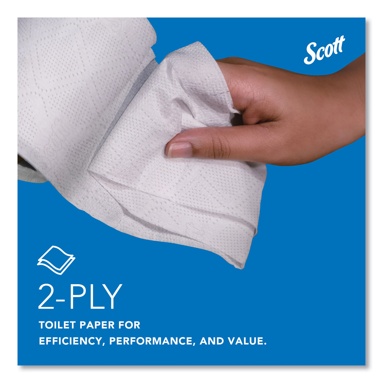 Scott Essential Professional Bulk Toilet Paper for Business (04460),  Individually Wrapped Standard Rolls, 2-PLY, White, 80 Rolls / Case, 550  Sheets / Roll - Tissue Paper