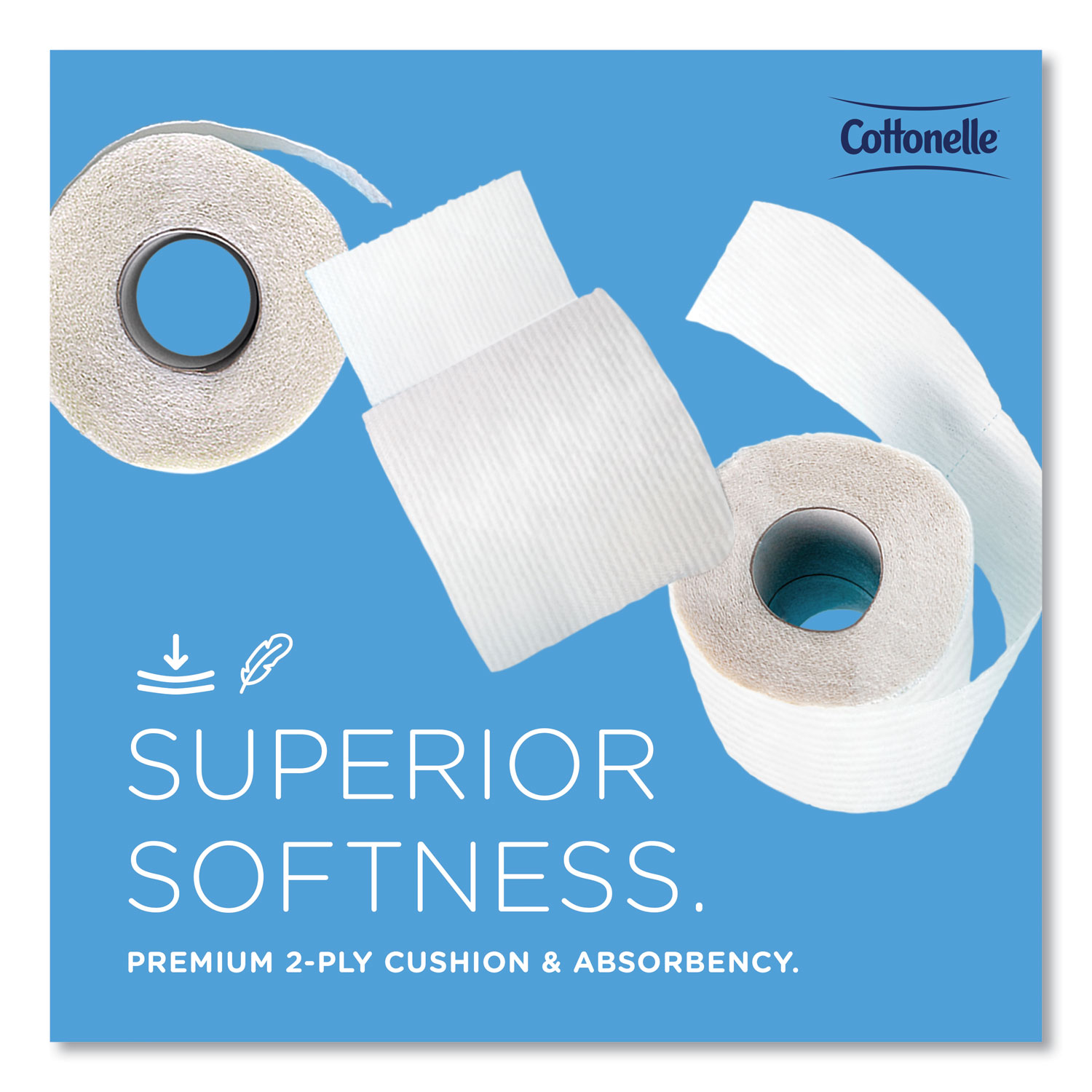 Cottonelle Bulk Toilet Paper 13135, Standard Toilet Paper Rolls, 2-PLY,  White, 