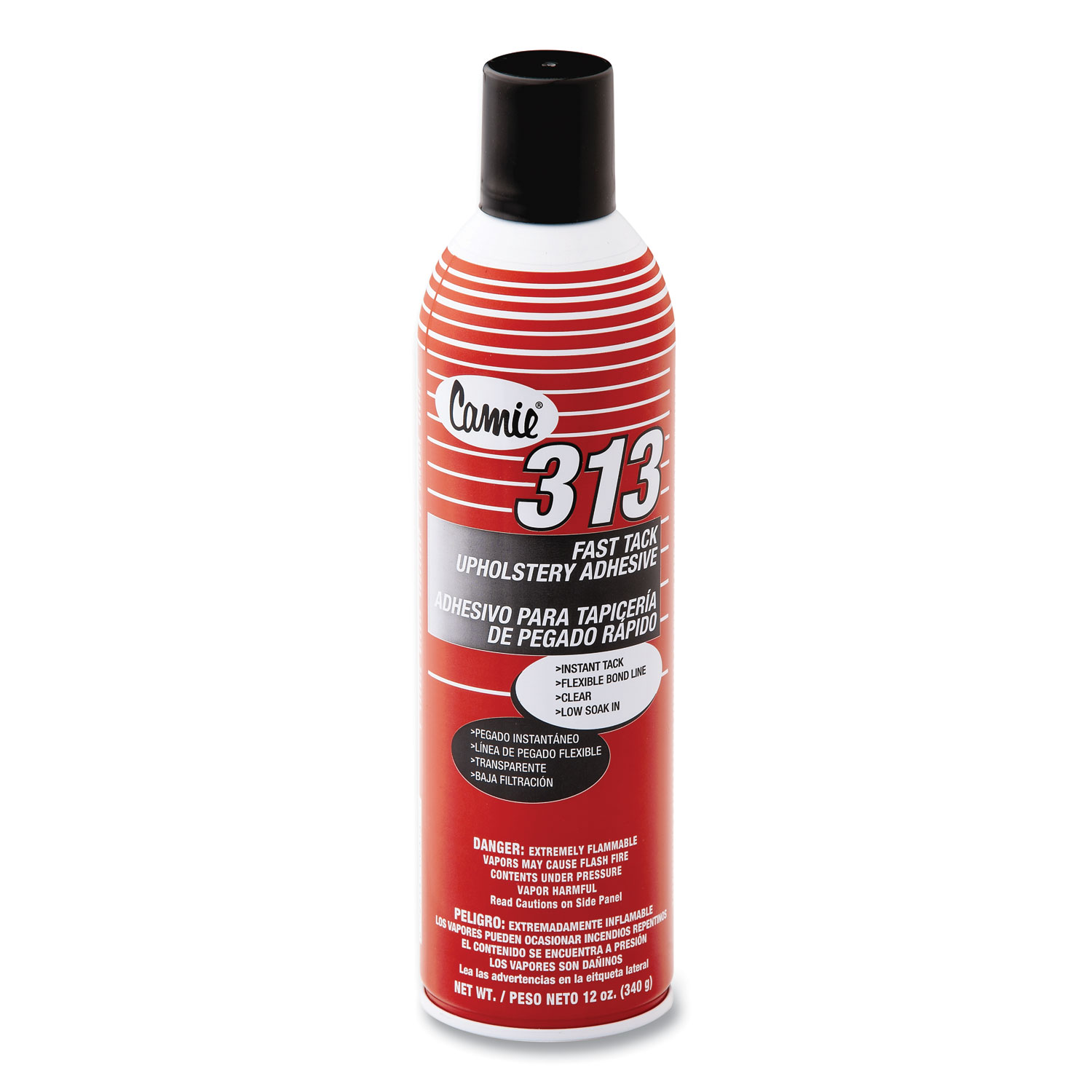 313 Fast Tack Upholstery Adhesive, 12 oz Aerosol Spray, Dries Clear, Dozen  - Office Express Office Products