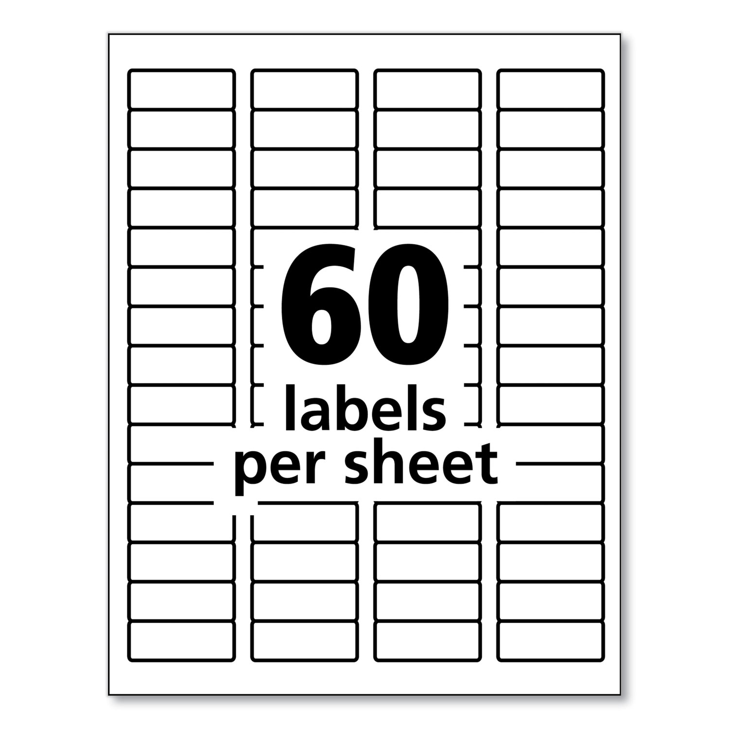 Avery® Durable Permanent Id Labels With Trueblock Technology Laser Printers 066 X 175 White 8597