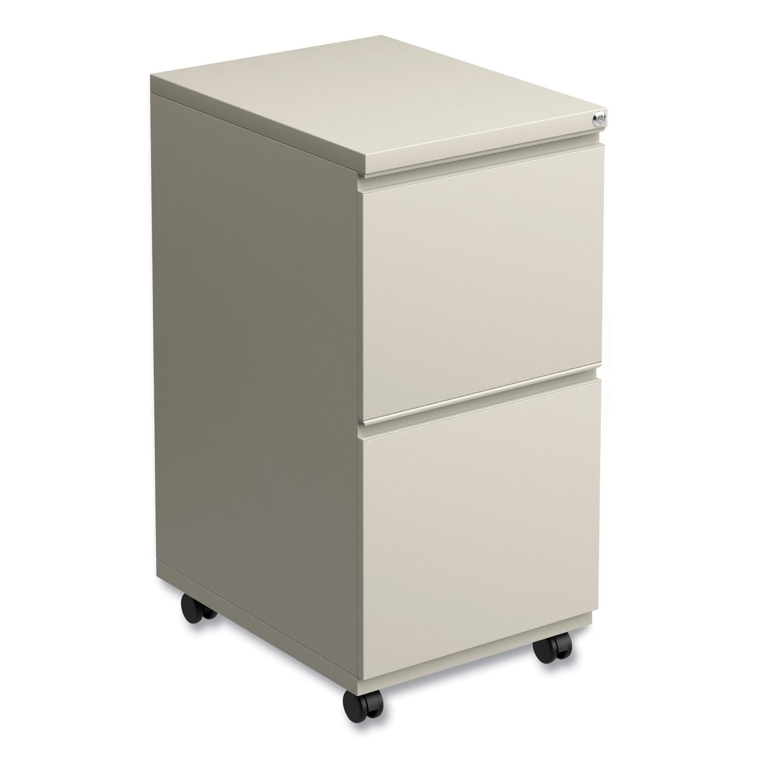 File Pedestal with Full-Length Pull, Left or Right, 2 Legal/Letter-Size File Drawers, Putty, 14.96″ x 19.29″ x 27.75″