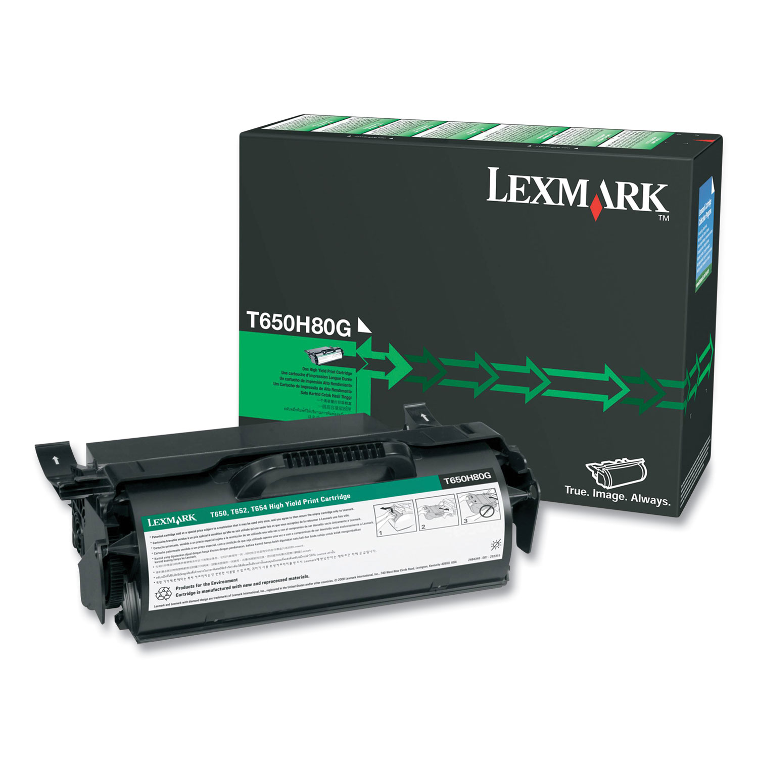 T650H80G Toner, 25,000 Page-Yield, Black