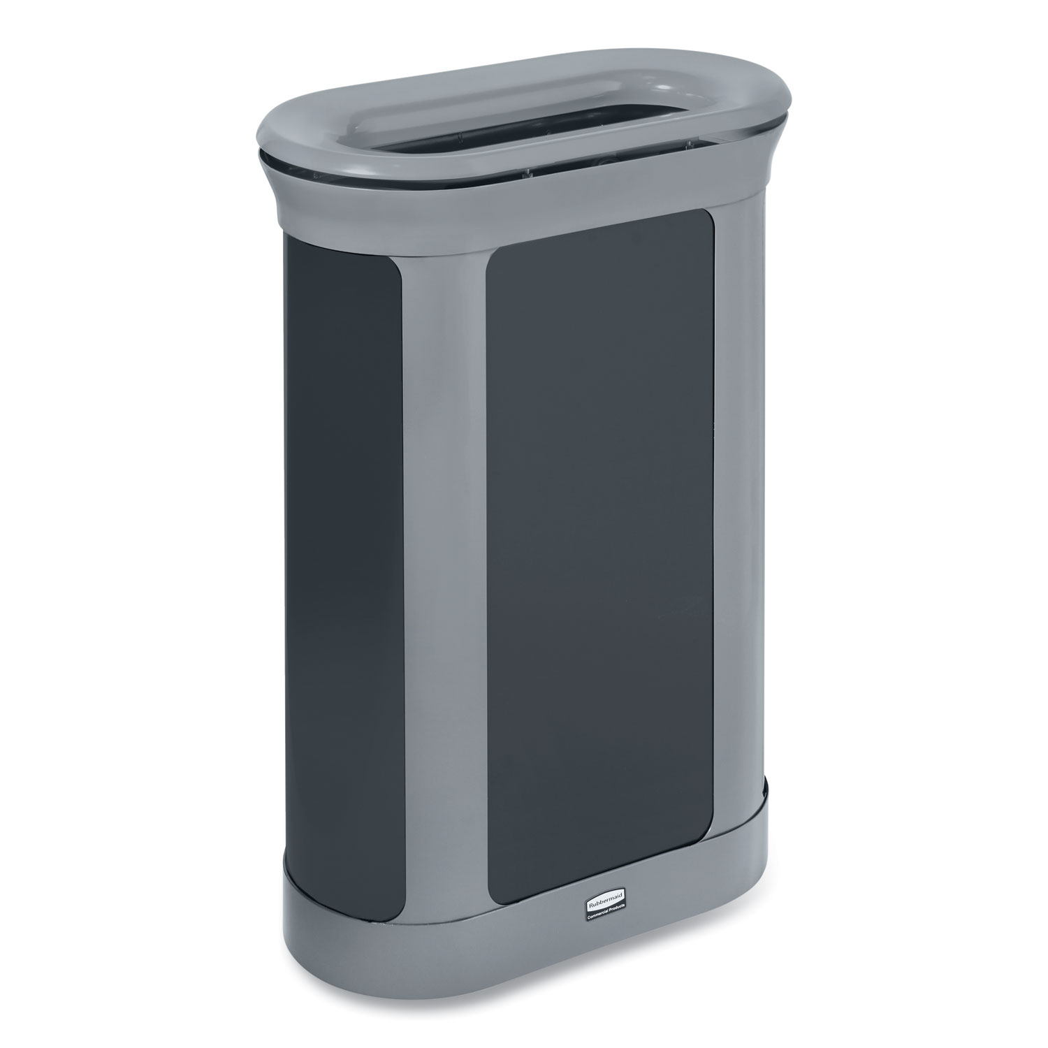 ENHANCE Series Waste Receptacle, 13 gal, Metal, Pearl Gray/Umbra Gray