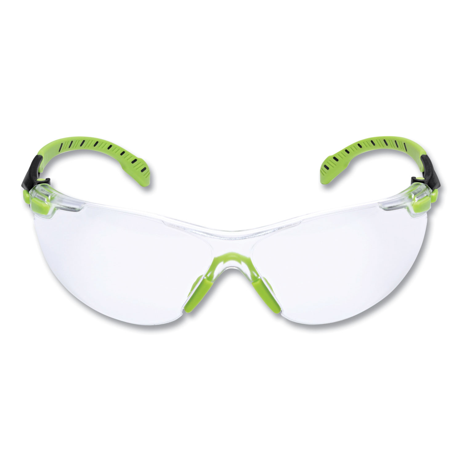 3M™ Solus 1000-Series Safety Glasses, Black/Green Plastic Frame, Clear Polycarbonate Lens