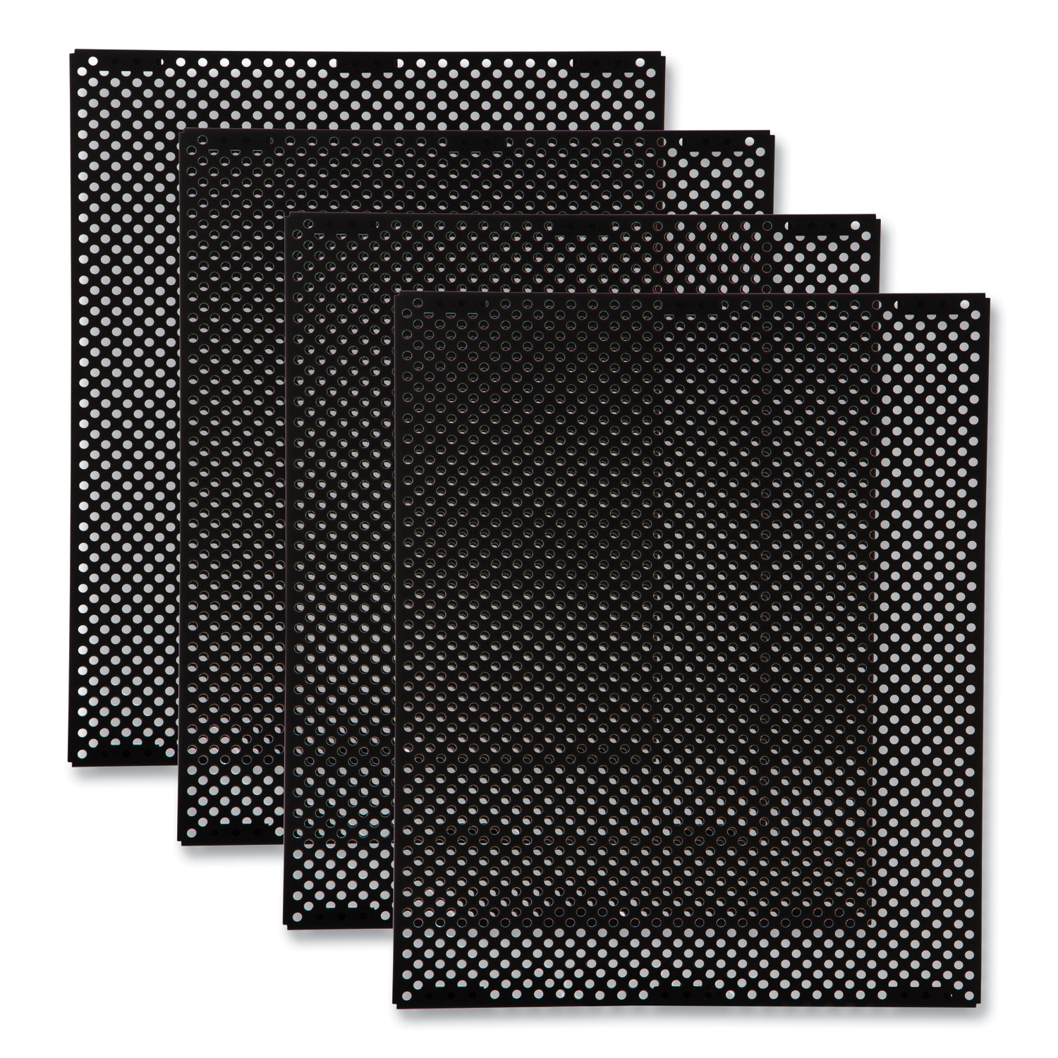 Medium General Purpose Perforated Panels for Tailor and Landmark Series Containers, 20.72" x 0.5" x 27.95", Black, 4/Carton